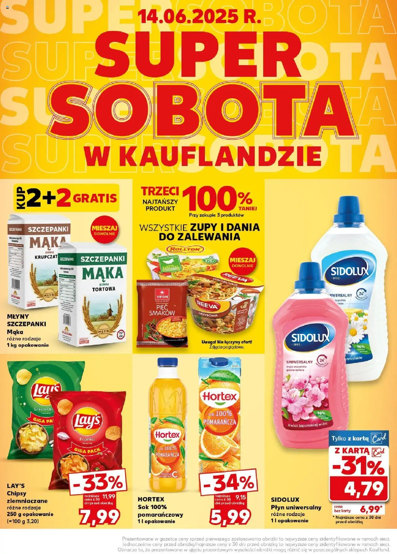 Kaufland gazetka - Super Sobota od 14.06.2025 | Strona: 2 | Produkty: Chipsy, Vifon, Cleaner, Sok