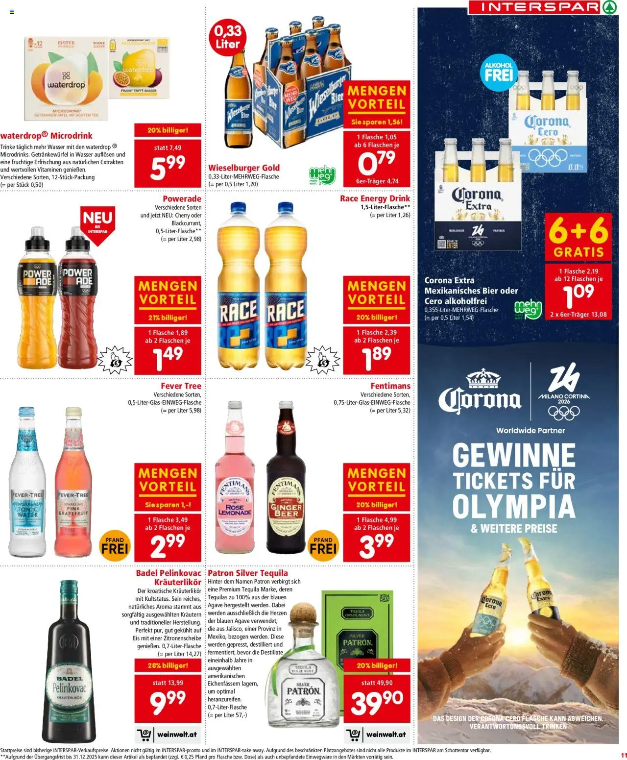Interspar Flugblatt - Wien gültig ab 09.10.2025 | Seite: 11 | Produkte: Eis, Grapefruit, Bier, Tee