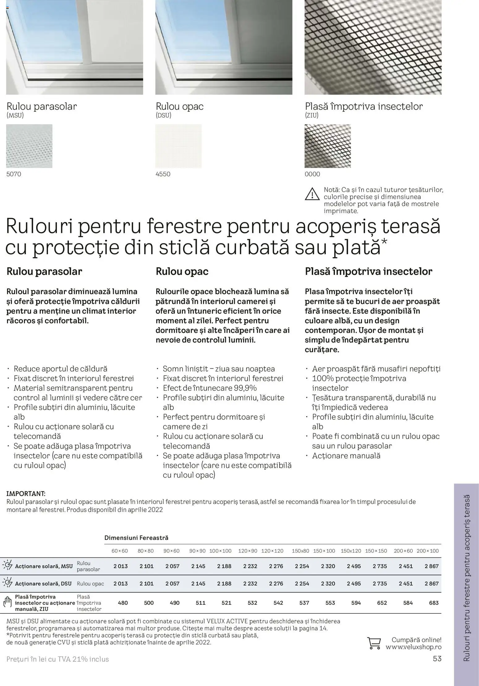 Noul catalog Velux – valabil de la 03.02.2026 | Pagină: 53 | Produse: Tavuk suyu, Fereastră