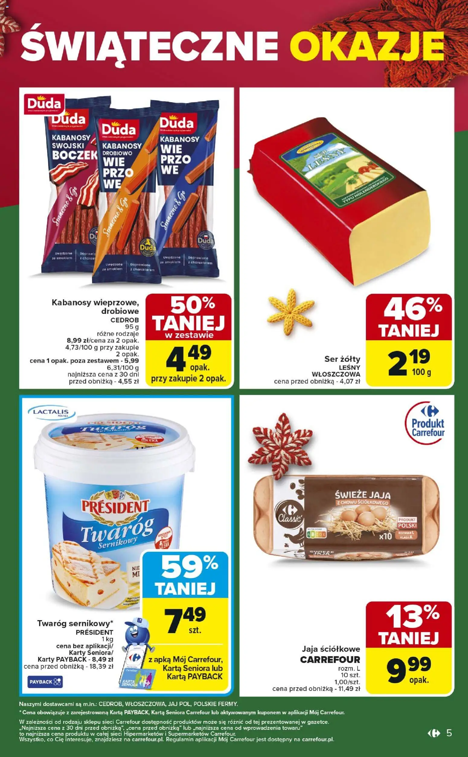 Carrefour Gazetka - Świąteczne okazje od 21.12.2025 | Strona: 5 | Produkty: Ser żółty, Karta, Ser, Twaróg