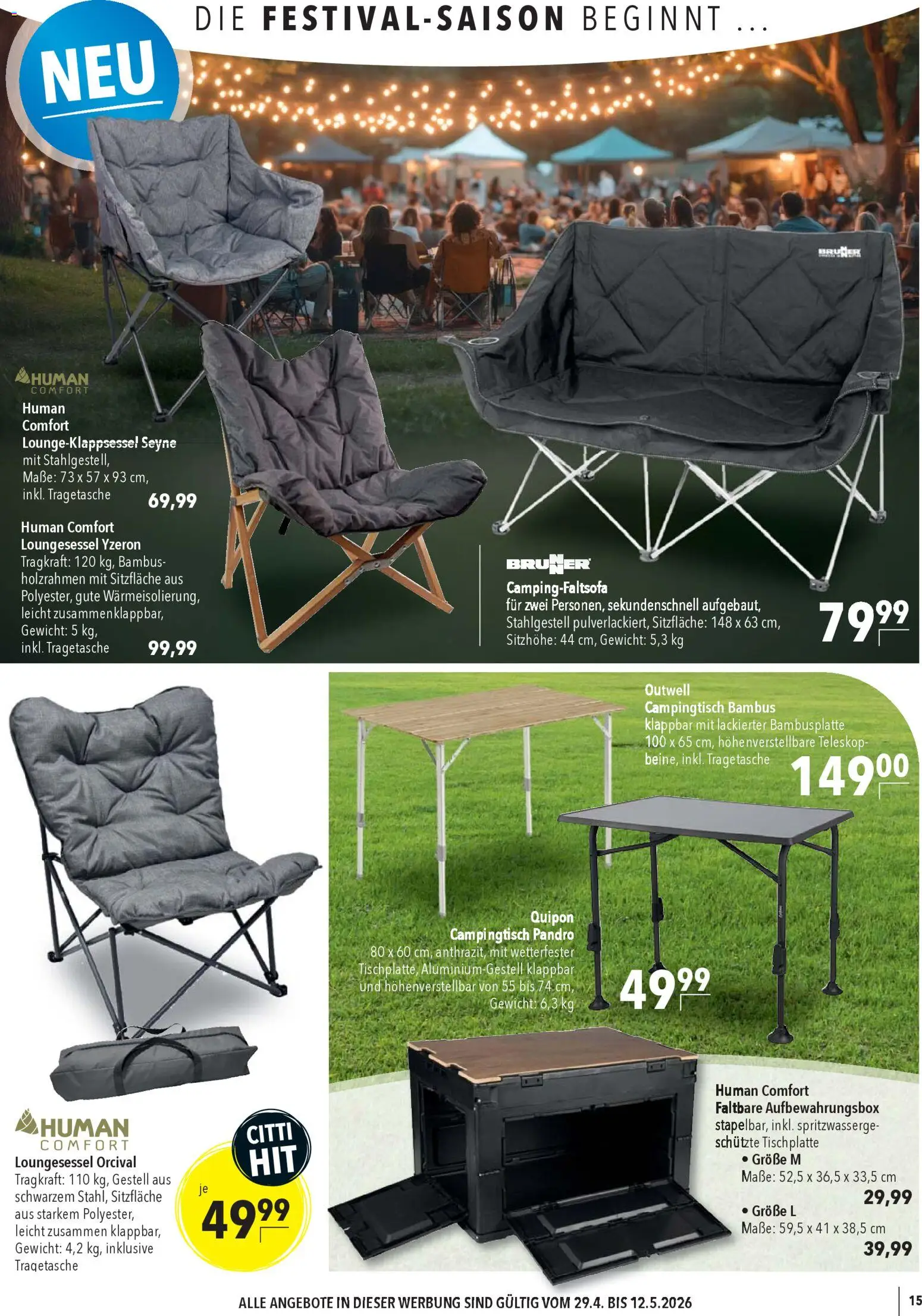 CITTI Markt Grill- und Gartenambiente – gültig ab 29.04.2026 | Seite: 15 | Produkte: Gewicht