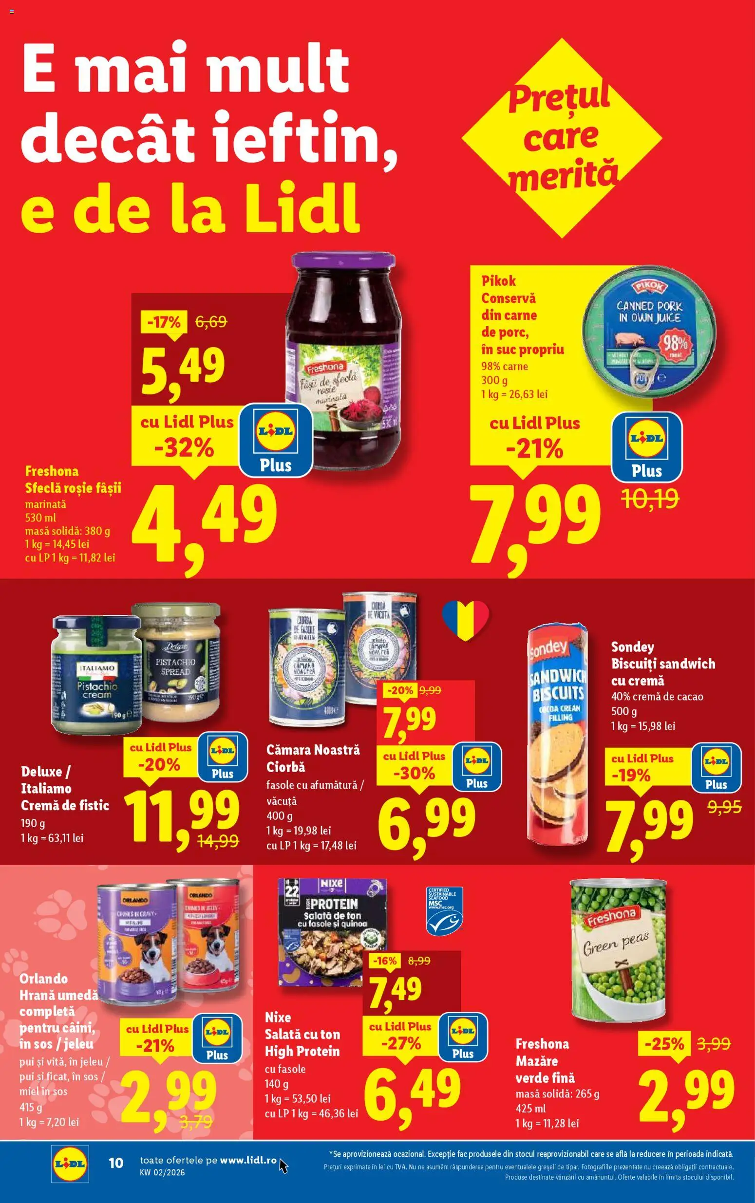 Noul catalog Lidl – valabil de la 05.01.2026 | Pagină: 10 | Produse: Cremă, Kanca, Cacao, Salată