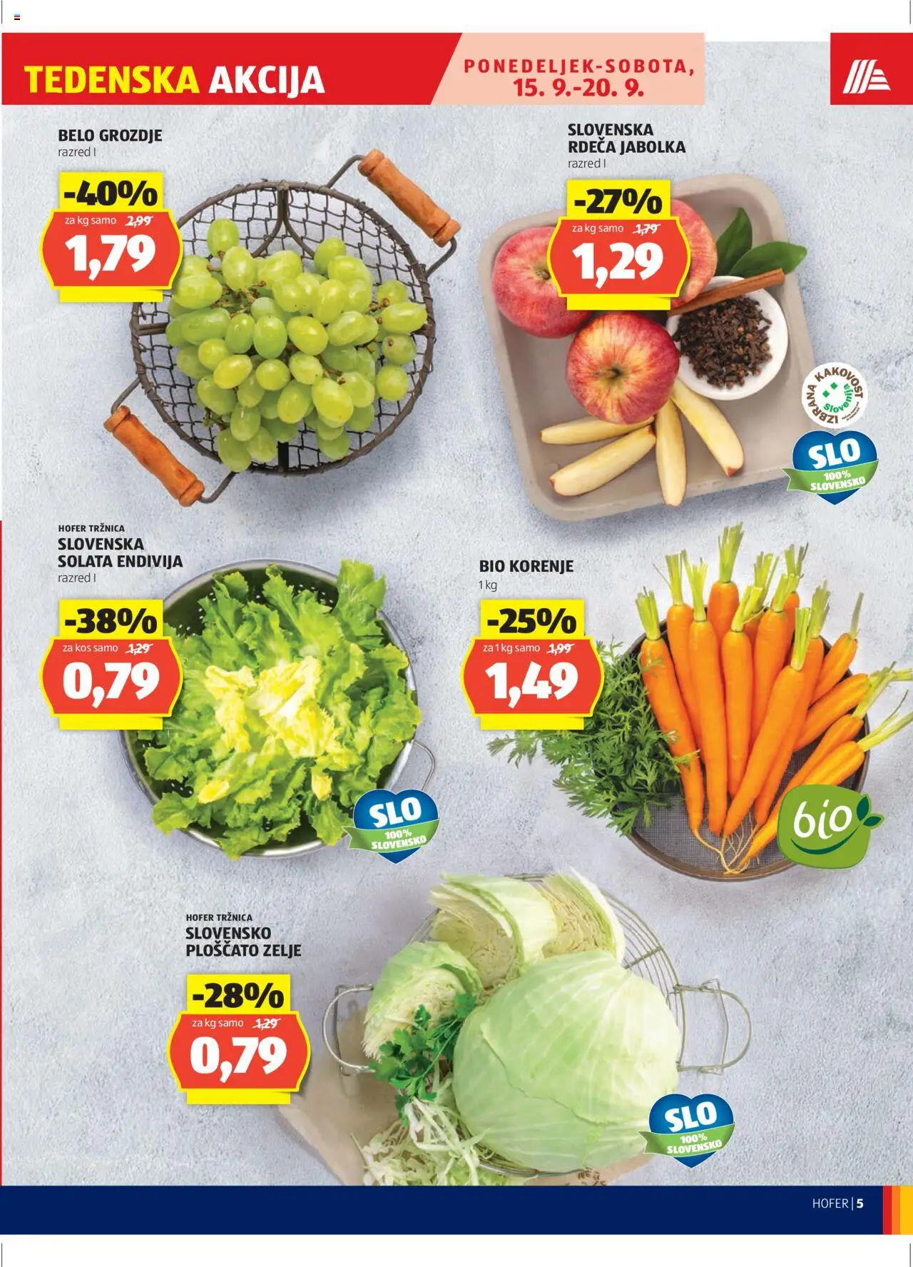 Hofer SI katalog | vrijedi od 11.09.2025 | Stranica: 5 | Proizvodi: Zelje