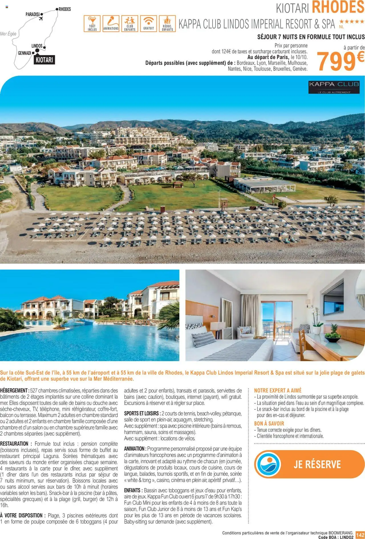  | Page: 142 | Produits: Alcool, Buffet, Douche, Jeux