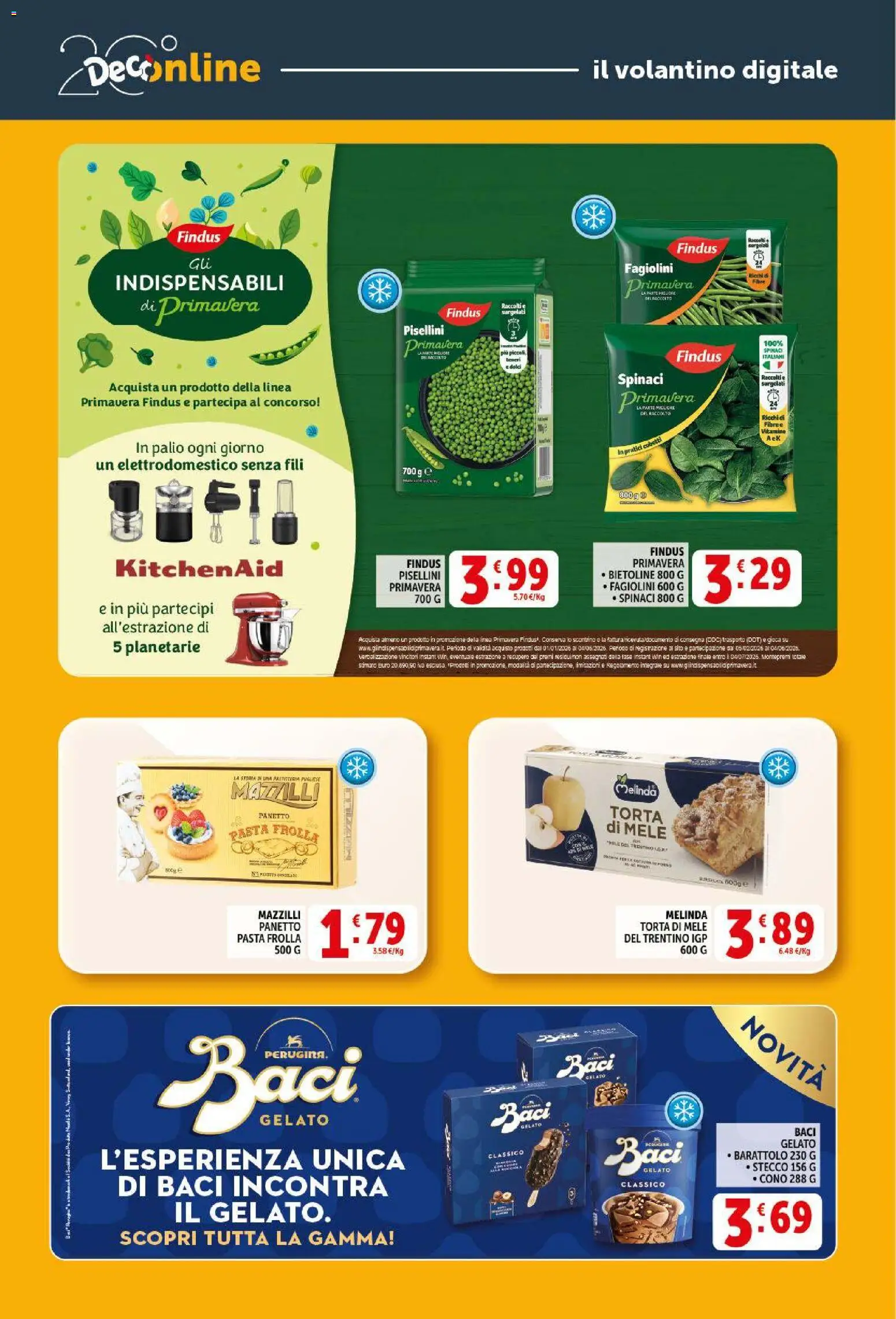 Volantino Decò del 17.03.2026 | Pagina: 28 | Prodotti: Gelato, Pasta, Spinaci, Torta