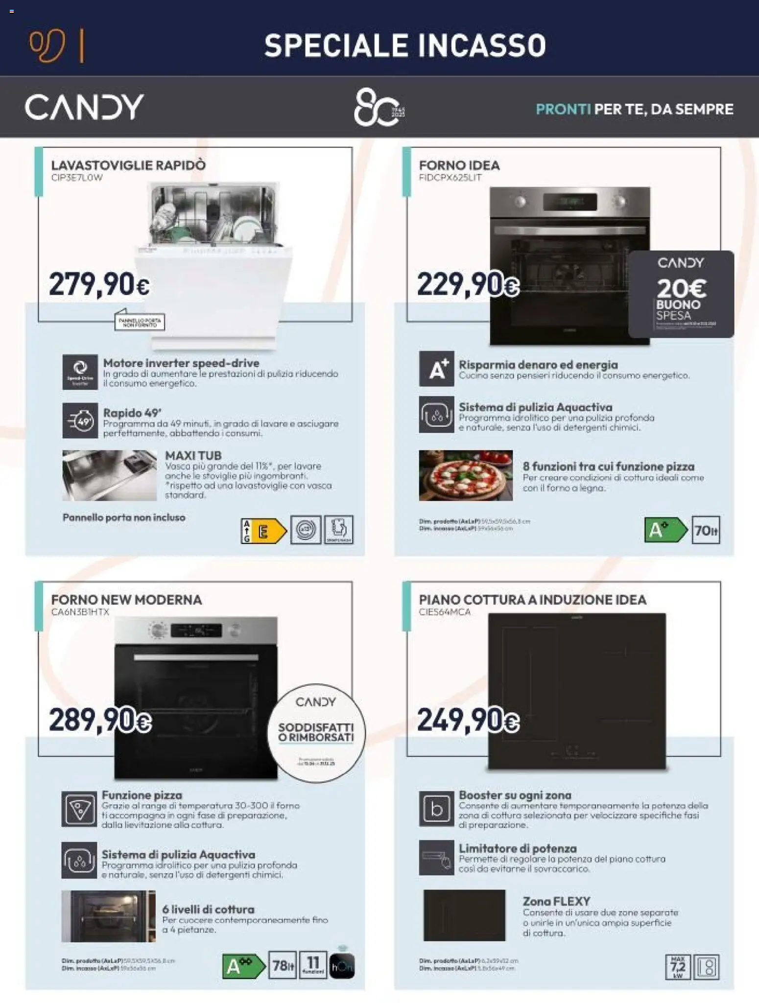 Volantino Unieuro del 27.10.2025 | Pagina: 12 | Prodotti: Pizza, Piano cottura, Lavastoviglie, Il forno