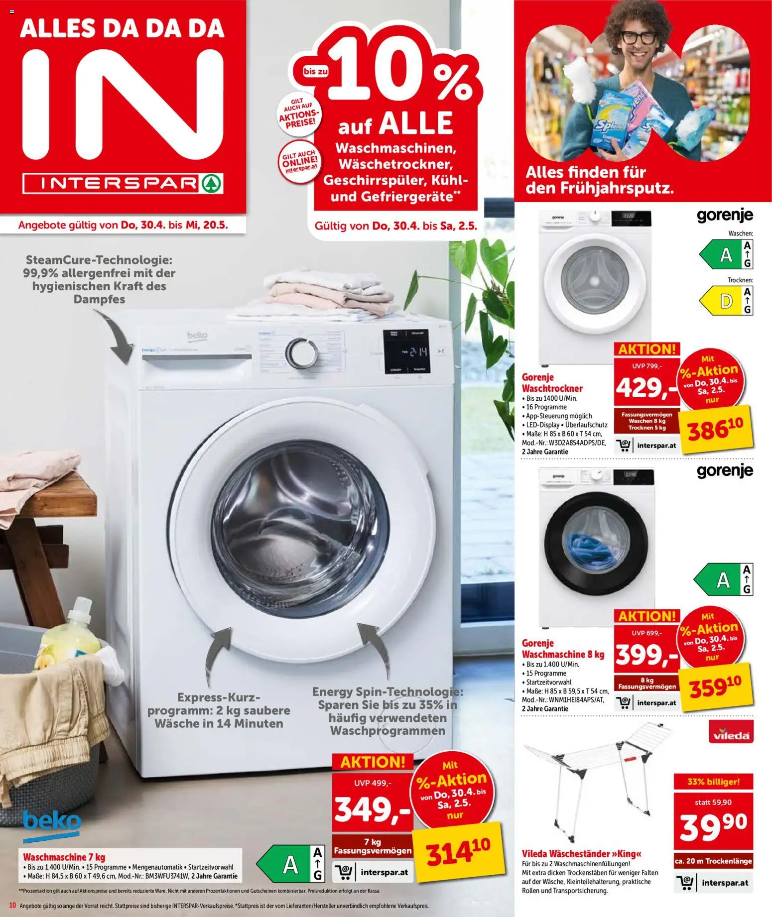 Interspar Flugblatt- Wien gültig ab 30.04.2026 | Seite: 11 | Produkte: Waschmaschine