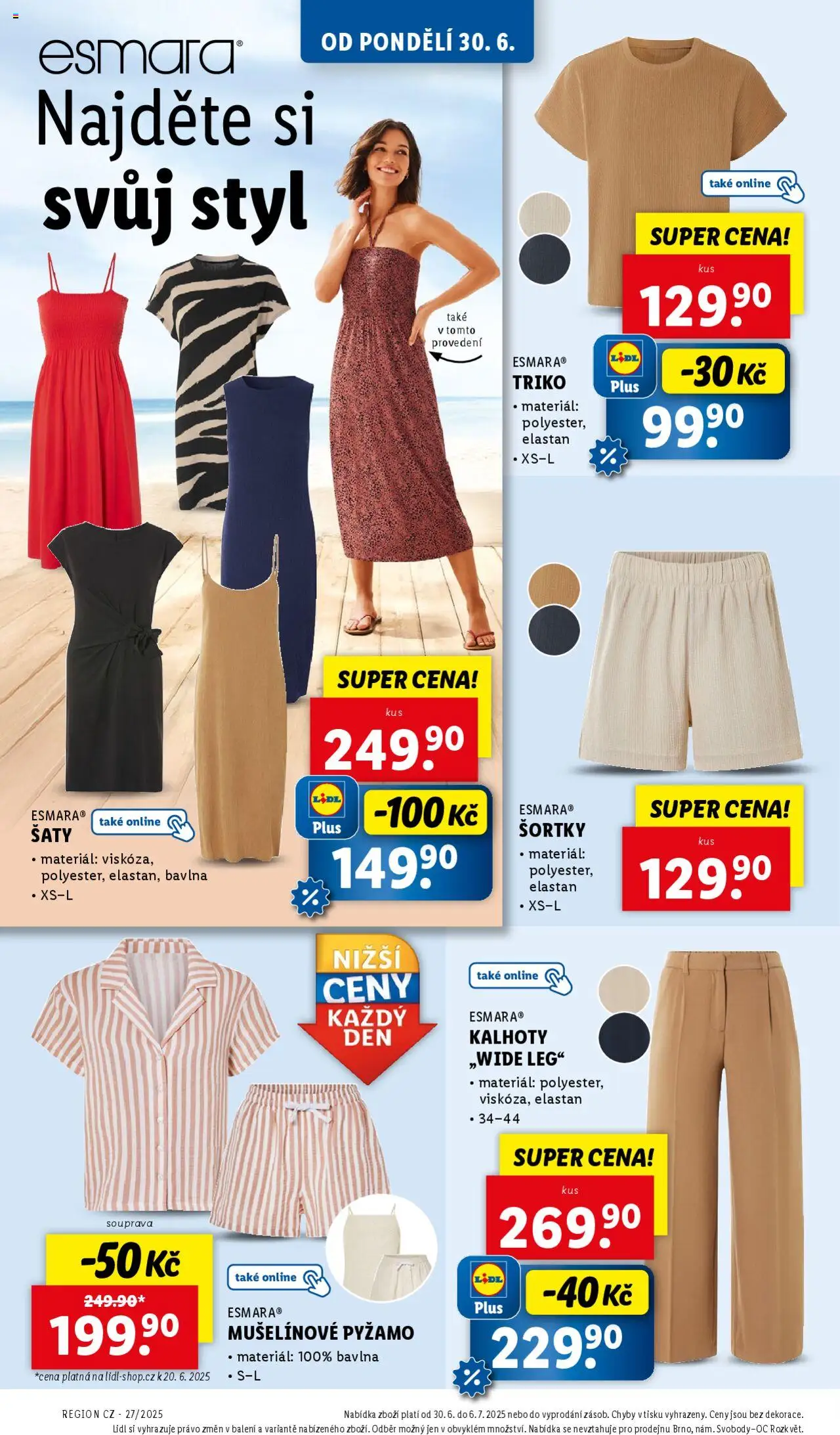 Lidl leták od 30.06.2025 | Strana: 42 | Produkty: Šaty, Kalhoty, Pyžamo