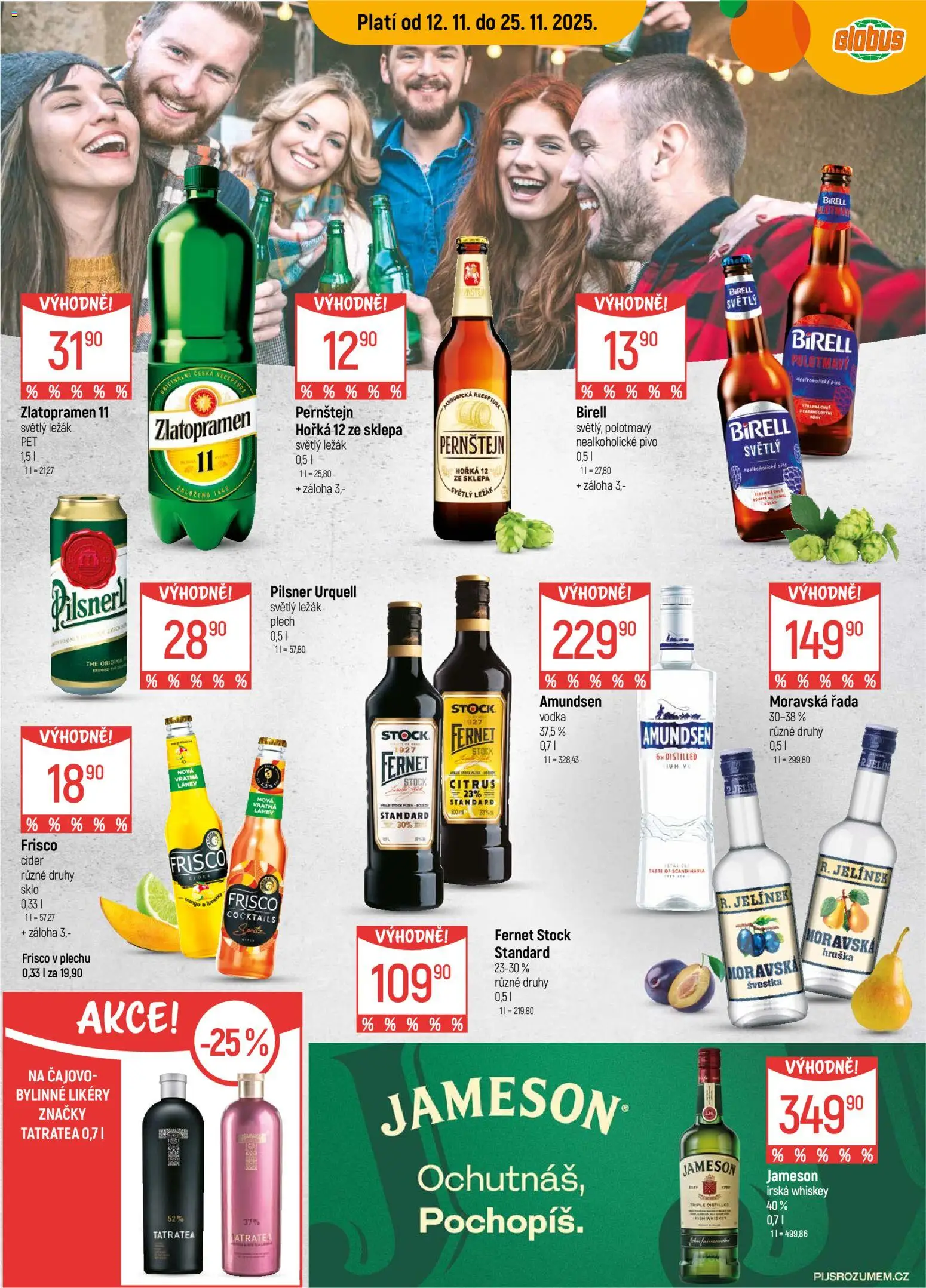 Globus leták - Pardubice od 12.11.2025 | Strana: 17 | Produkty: Nealkoholické pivo, Fernet, Pilsner Urquell, Tatratea