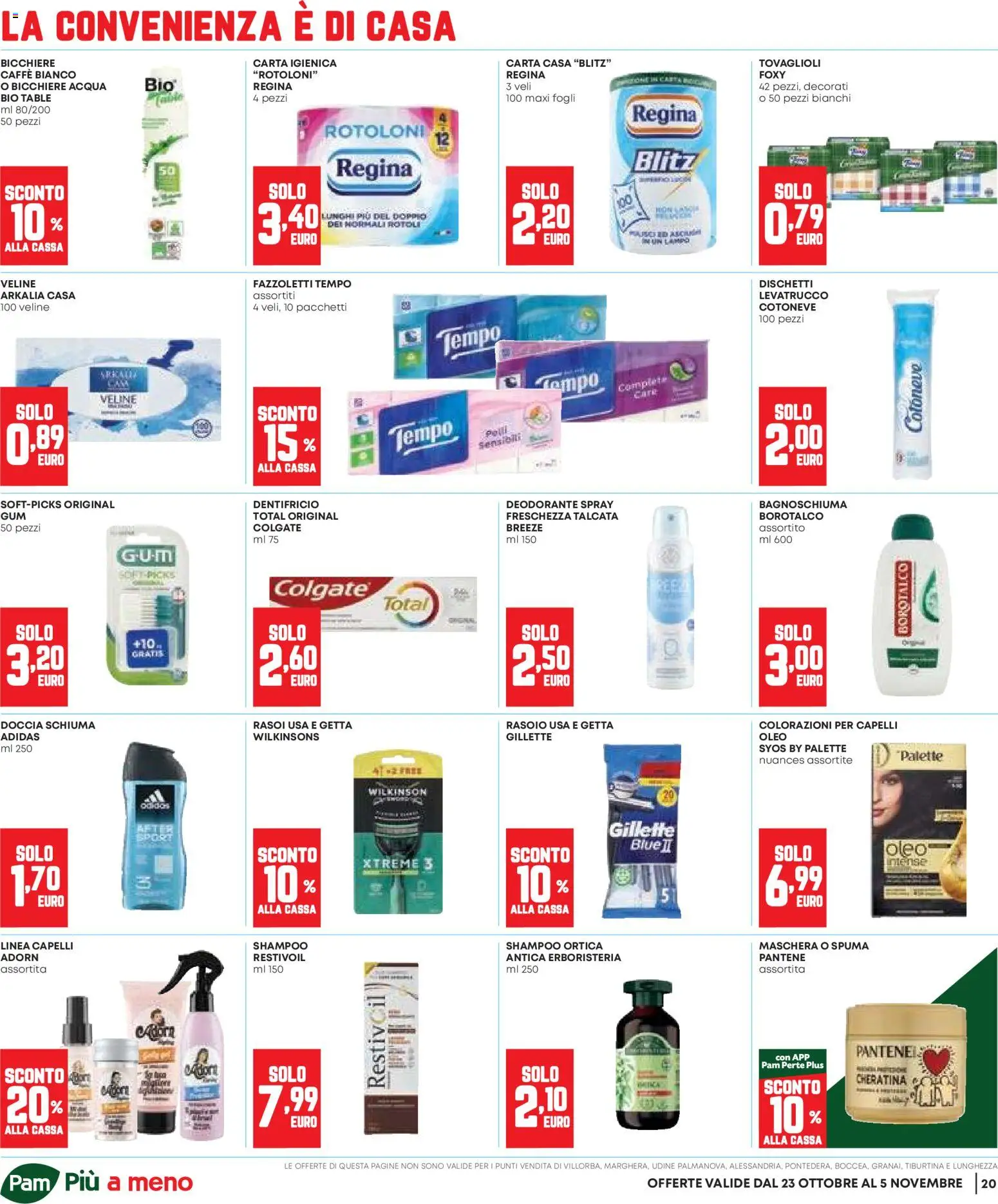 Volantino Panorama del 23.10.2025 | Pagina: 20 | Prodotti: Carta igienica, Bagnoschiuma, Caffè, Fazzoletti