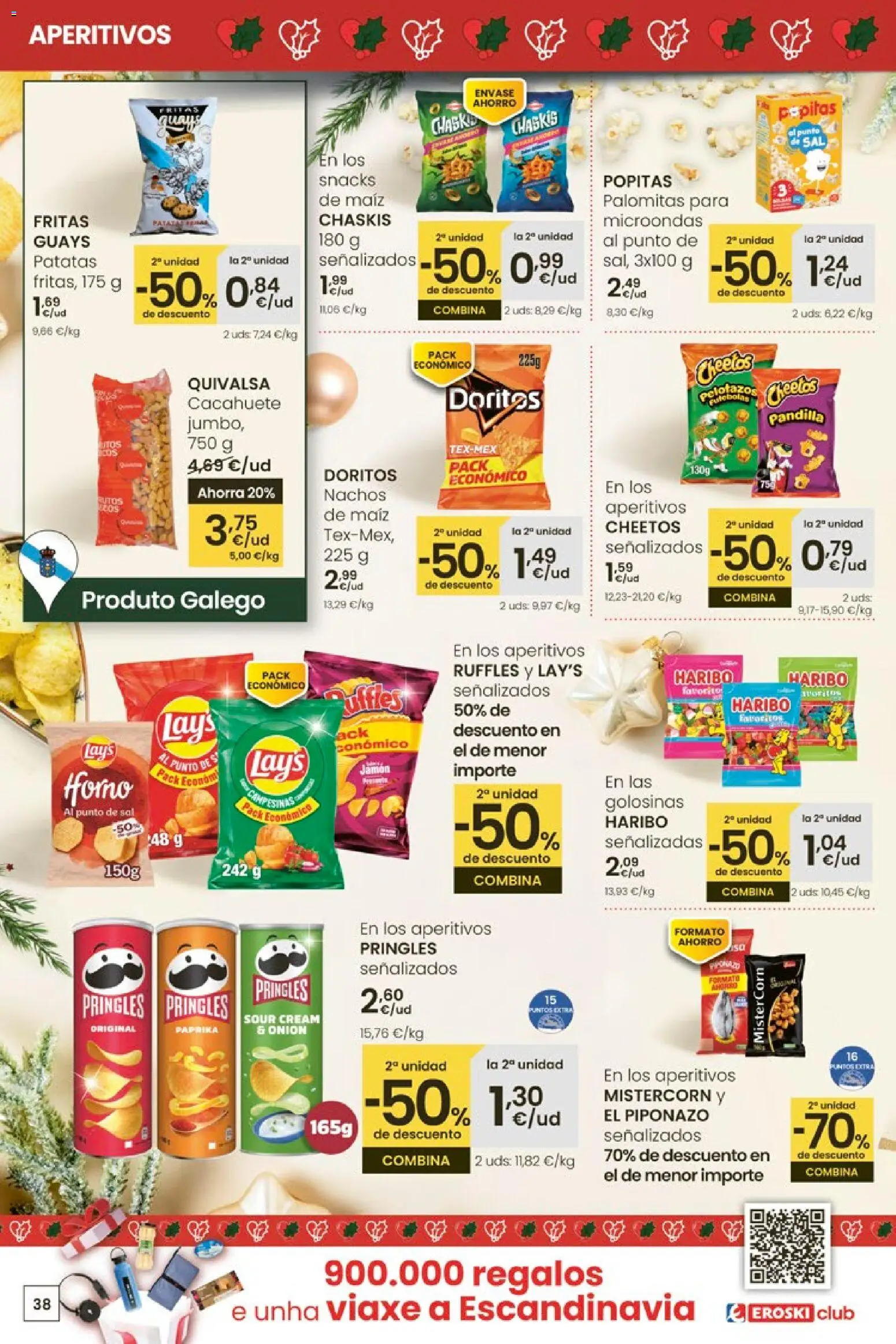 Eroski - Center │ válido desde el 27.11.2025 | Página: 38 | Productos: Καλτσάκια μισά, Jamón, Golosinas, Horno