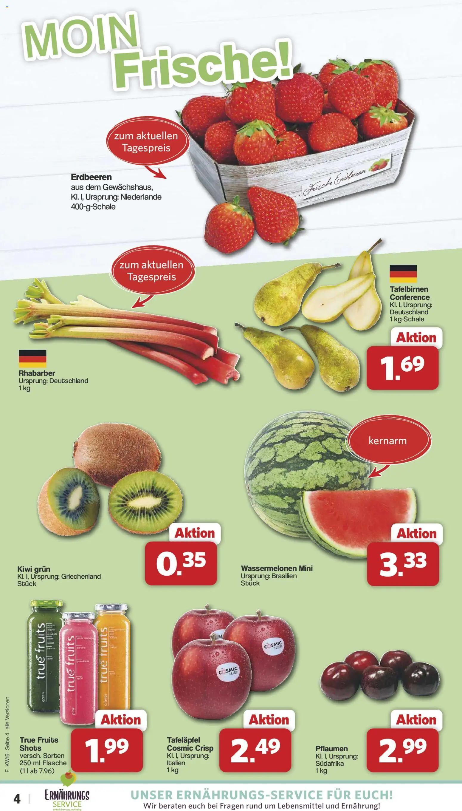 Famila Nordwest Prospekt 	 – gültig ab 07.04.2026 | Seite: 4 | Produkte: Pflaumen, Rhabarber, Erdbeeren, Kiwi