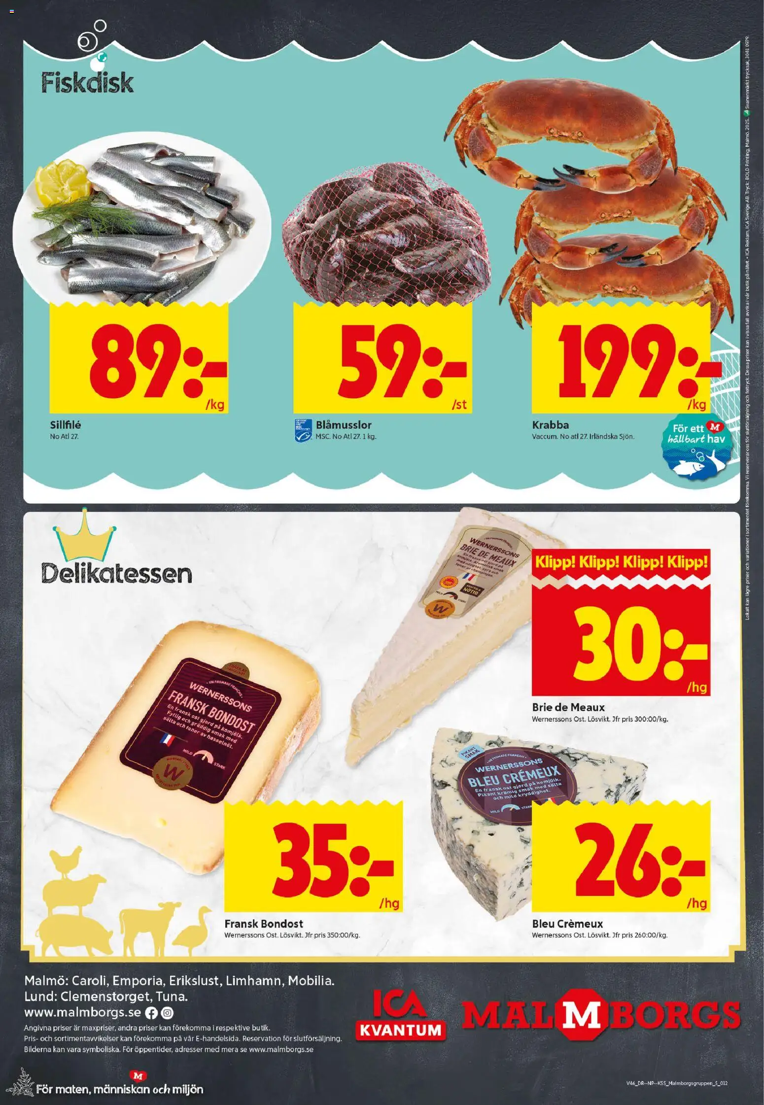 ICA Kvantum reklamblad aktuell från 10.11.2025 | Sida: 12 | Produkter: Håv, Ost