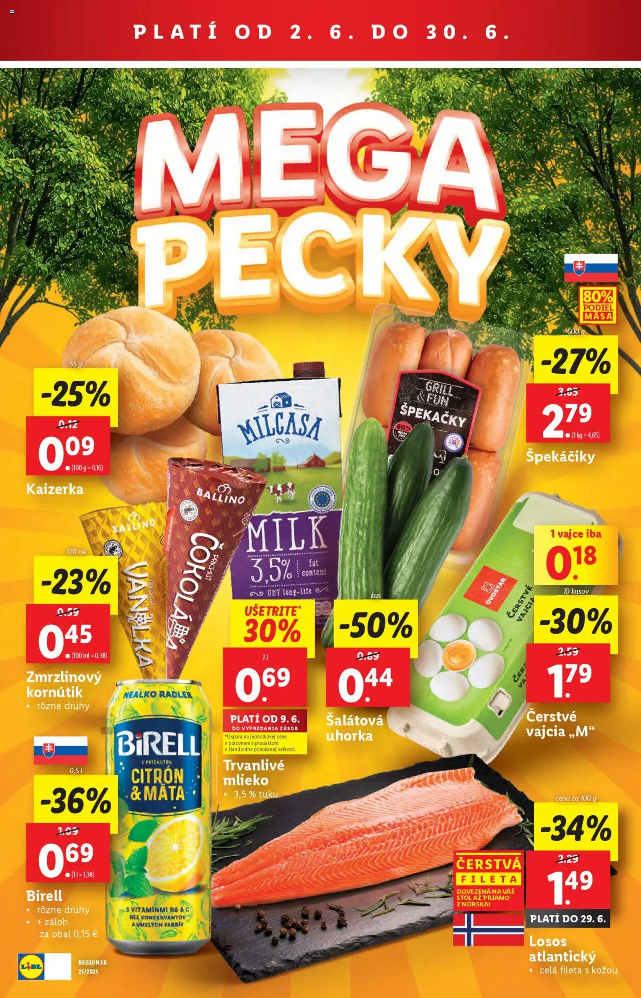 Lidl leták │ platný od 16.06.2025 | Strana: 38 | Produkty: Stôl, Mlieko, Losos