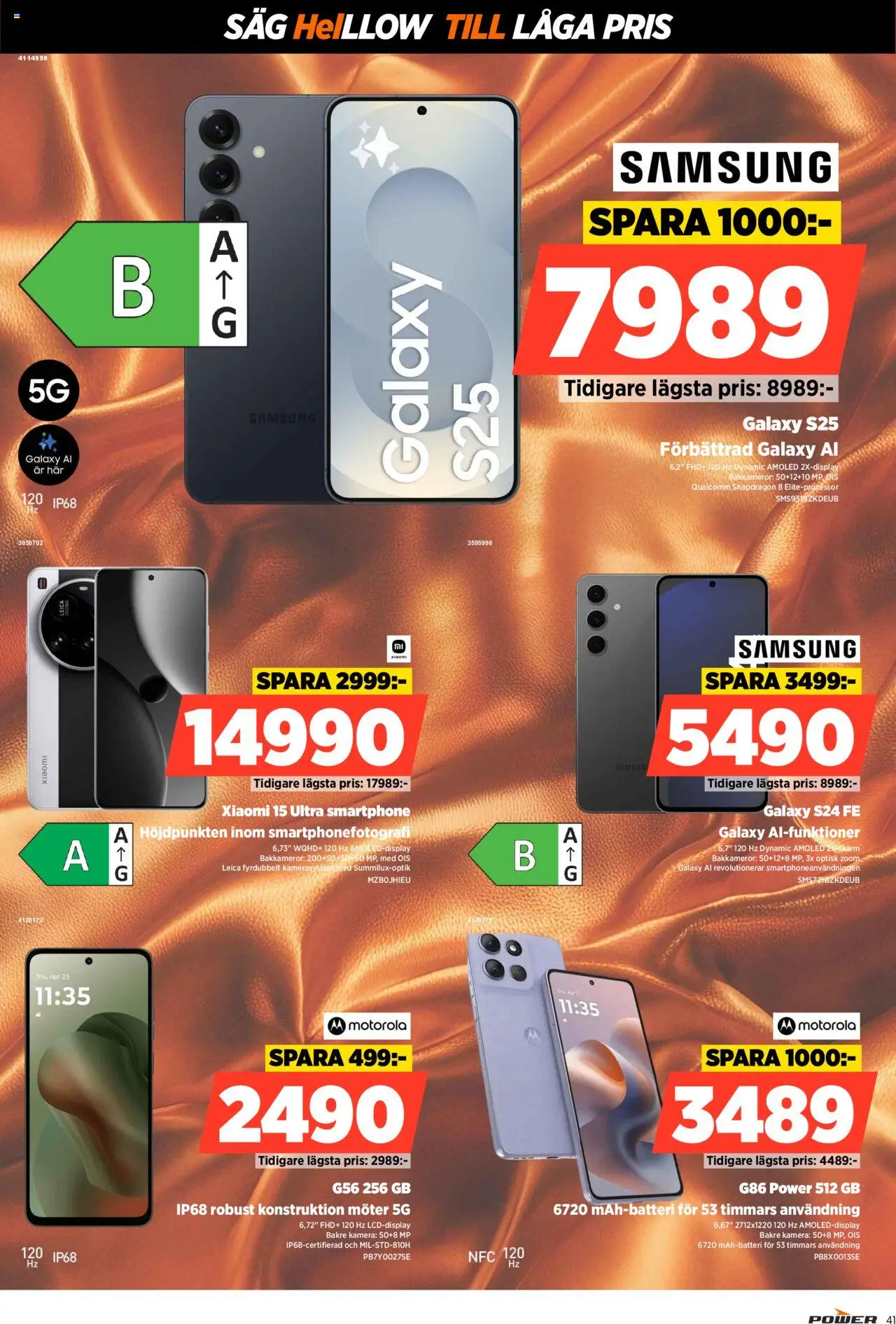 Power reklamblad aktuell från 22.09.2025 | Sida: 41 | Produkter: Såg, Smartphone, Kamera