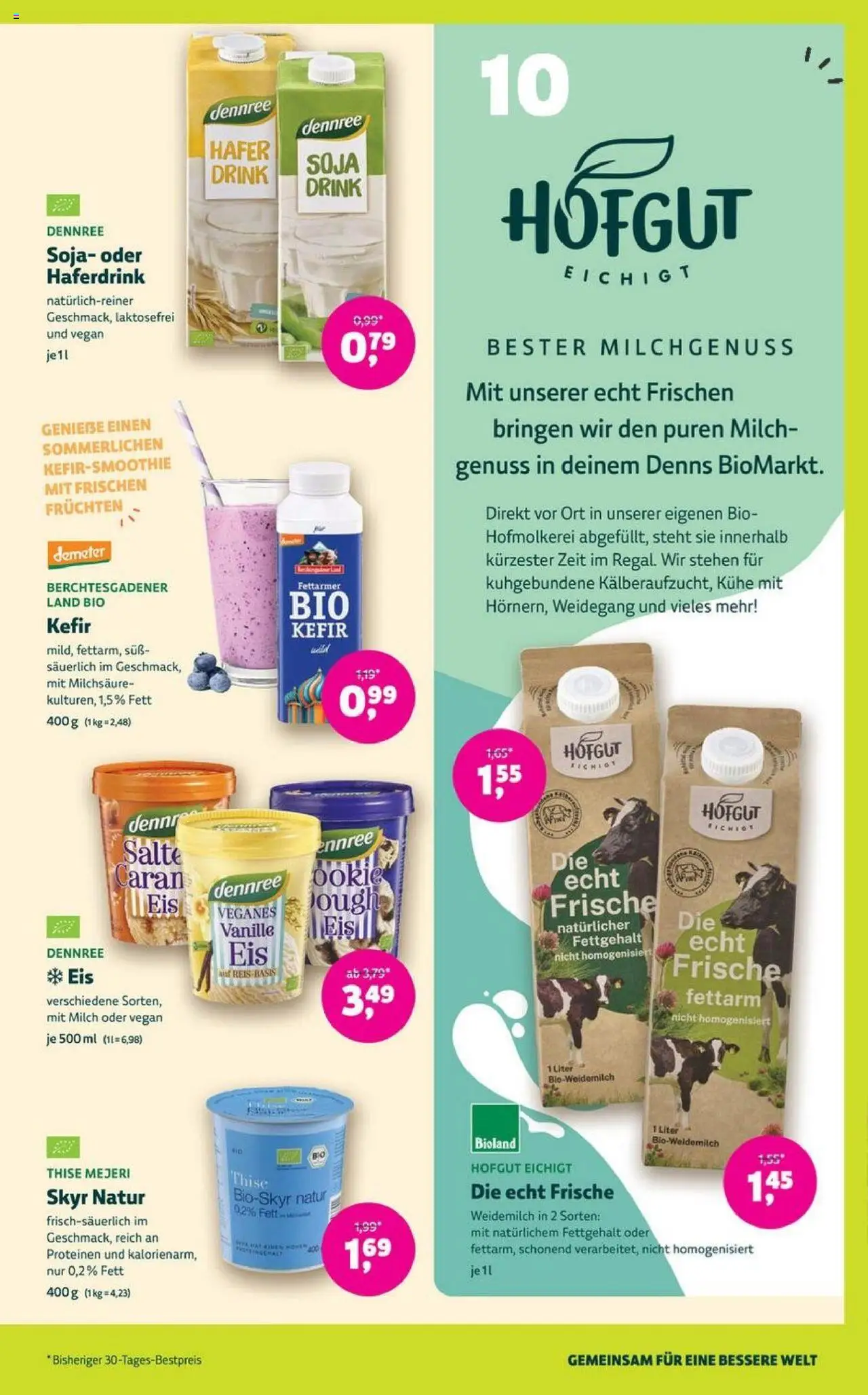 Denns BioMarkt Angebote - gültig ab dem 13.08.2025 | Seite: 3 | Produkte: Kefir, Skyr, Haferdrink, Eis