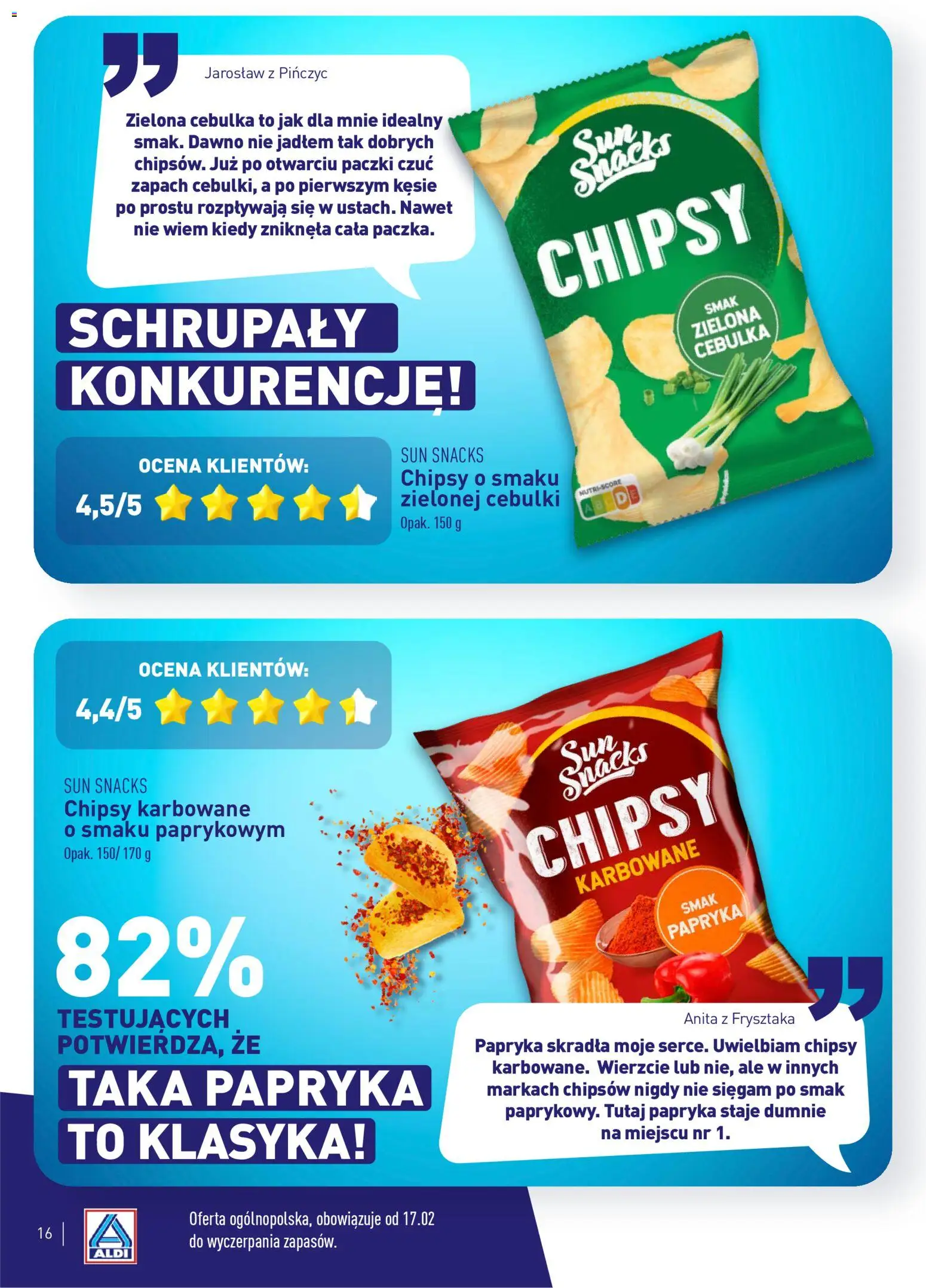 Aldi Polsko leták - Rozsmakuj się w polecanych produktach od 23.02.2026 | Strana: 16 | Produkty: Chipsy