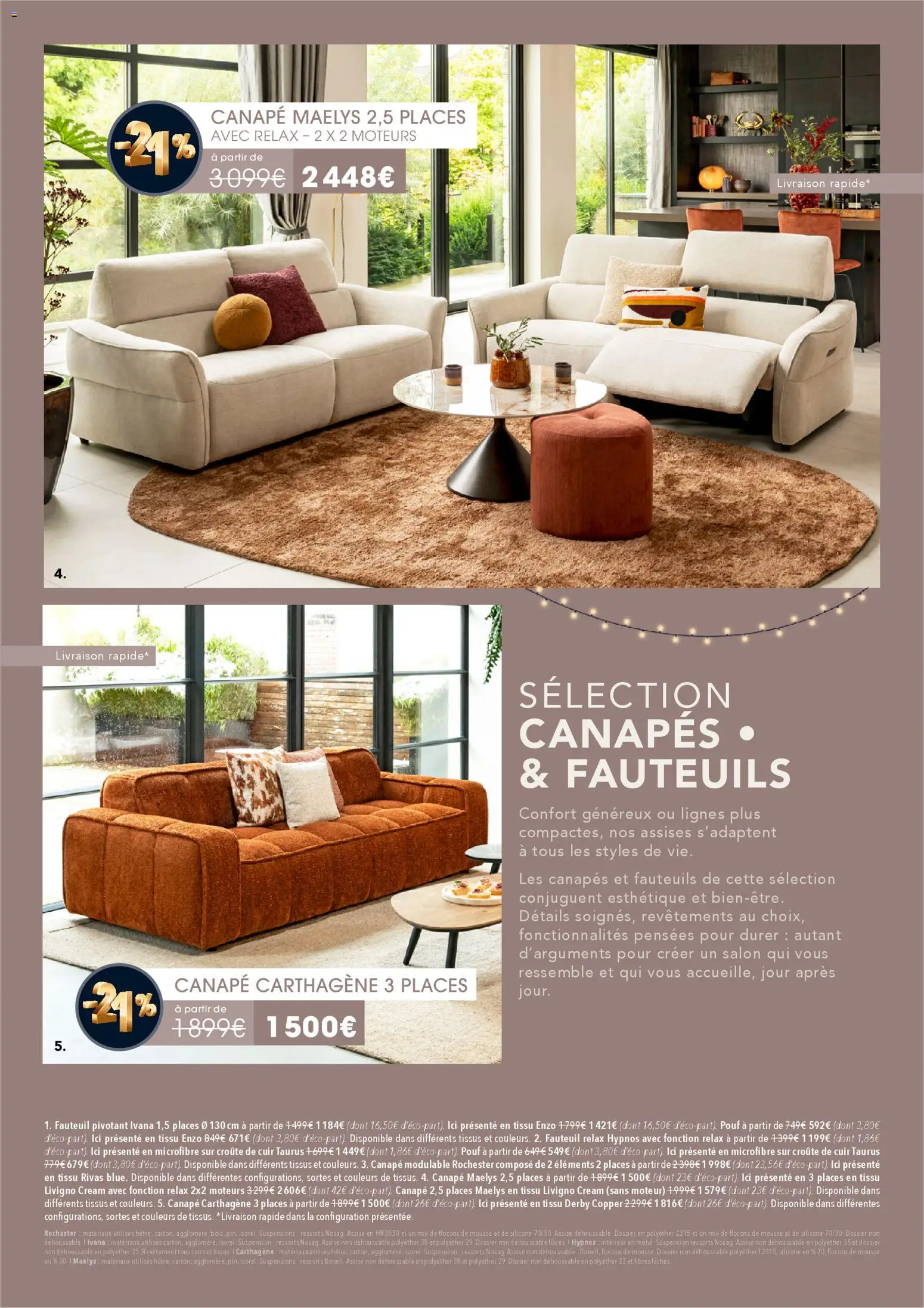 {H1} | Page: 5 | Produits: Mousse, Suspension, Canapé, Fauteuil