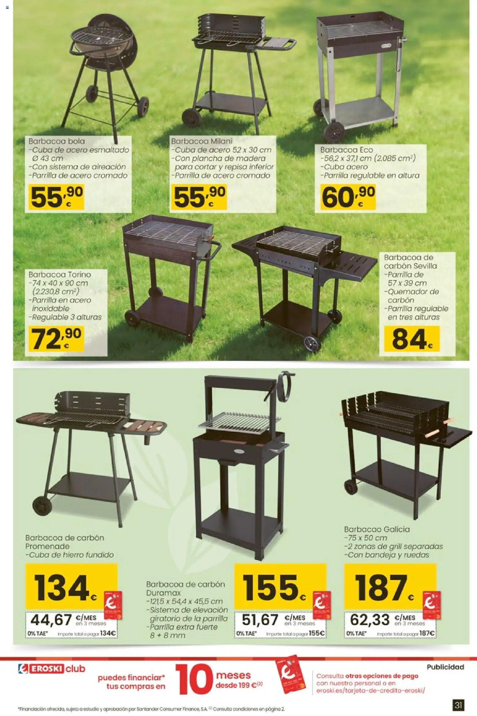 Eroski - Qué oasis │ válido desde el 26.03.2026 | Página: 31 | Productos: Quemador, Parrilla, Plancha, Bandeja