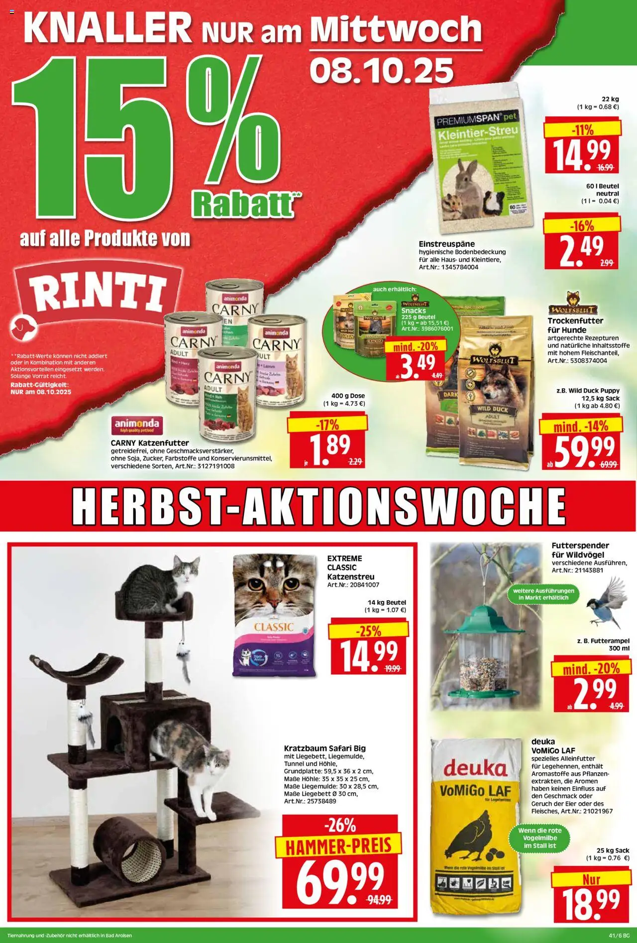 HERKULES Bau & Garten – gültig ab 06.10.2025 | Seite: 6 | Produkte: Katzenfutter, Bad
