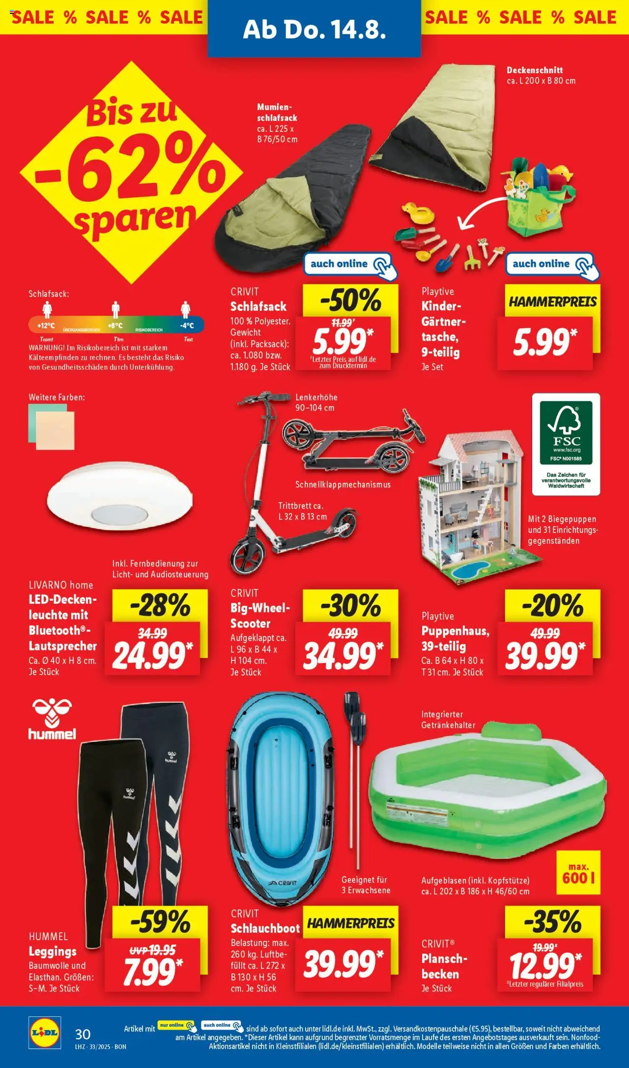 Lidl Prospekt Bestwig - gültig ab dem 11.08.2025 | Seite: 44 | Produkte: Lautsprecher, Gewicht, Scooter, Schlafsack