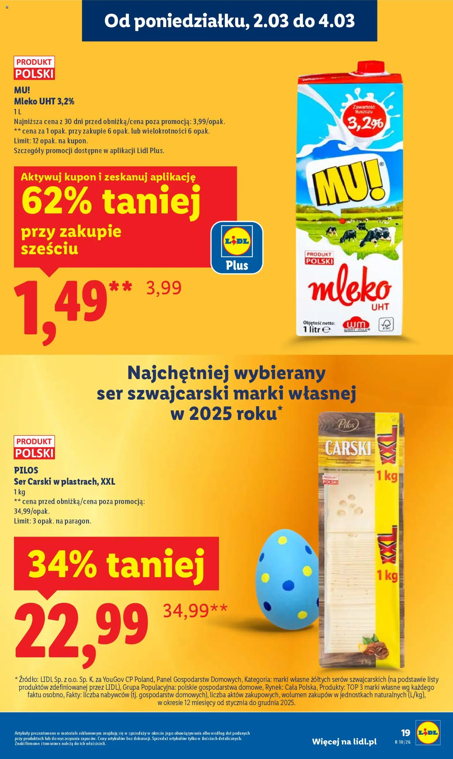Lidl Polsko leták od 02.03.2026 | Strana: 19 | Produkty: Mléko