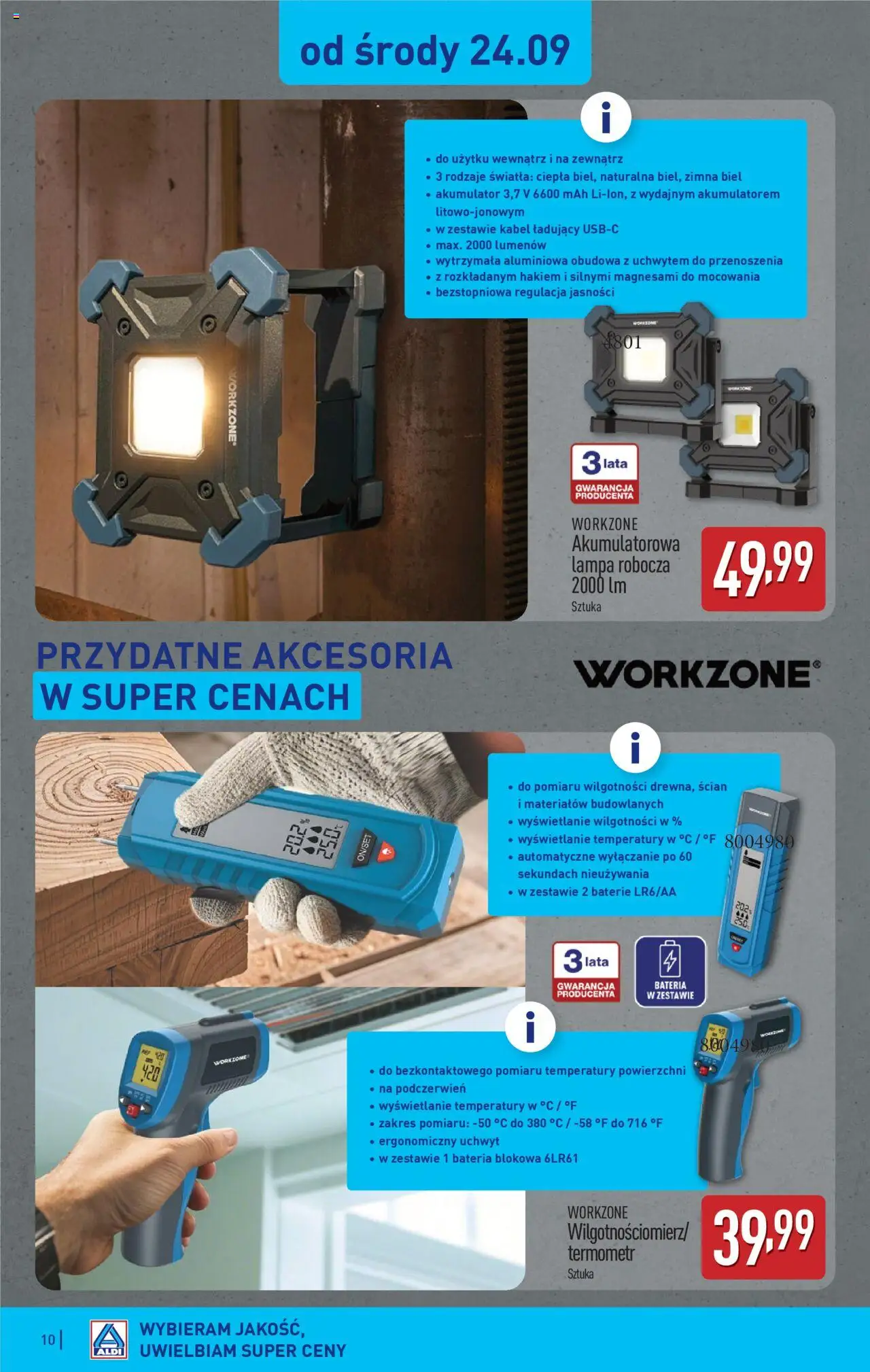 Aldi Gazetka - Artykuły przemysłowe i tekstylia od 22.09.2025 | Strona: 10