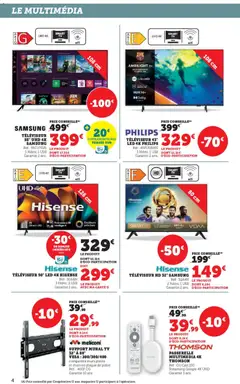 Super U - Prévisualisation de Super U catalogue Multimédia valide à partir de 28.10.2025 | Page: 4 | Produits: Support mural, Plâtre, Televiseur, Smart TV