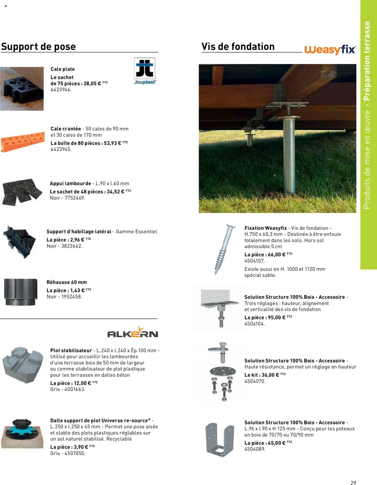 {H1} | Page: 29 | Produits: Plots