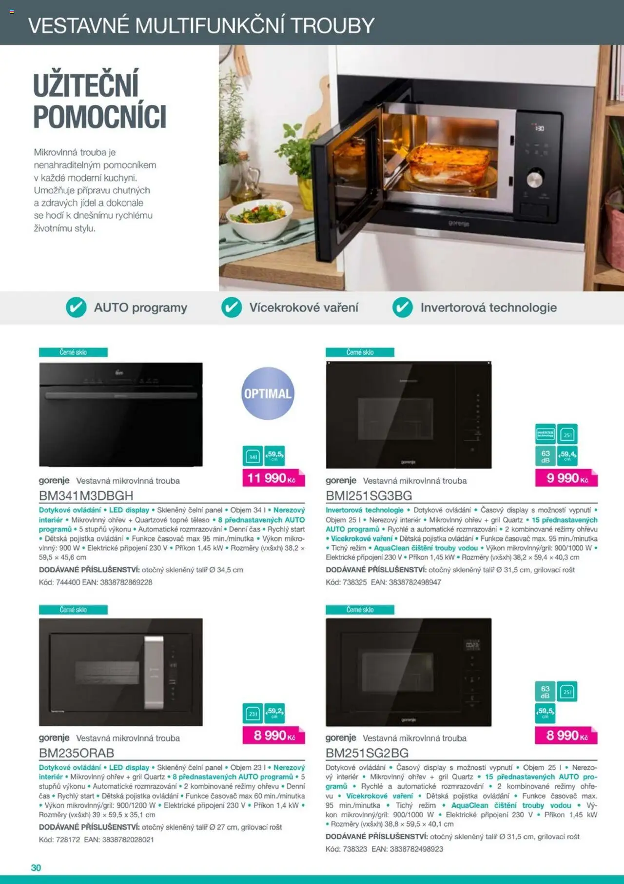 XXXLutz leták - Gorenje 2025 od 01.06.2025 | Strana: 30 | Produkty: Trouba, Mikrovlnná trouba, Talíř, Rošt