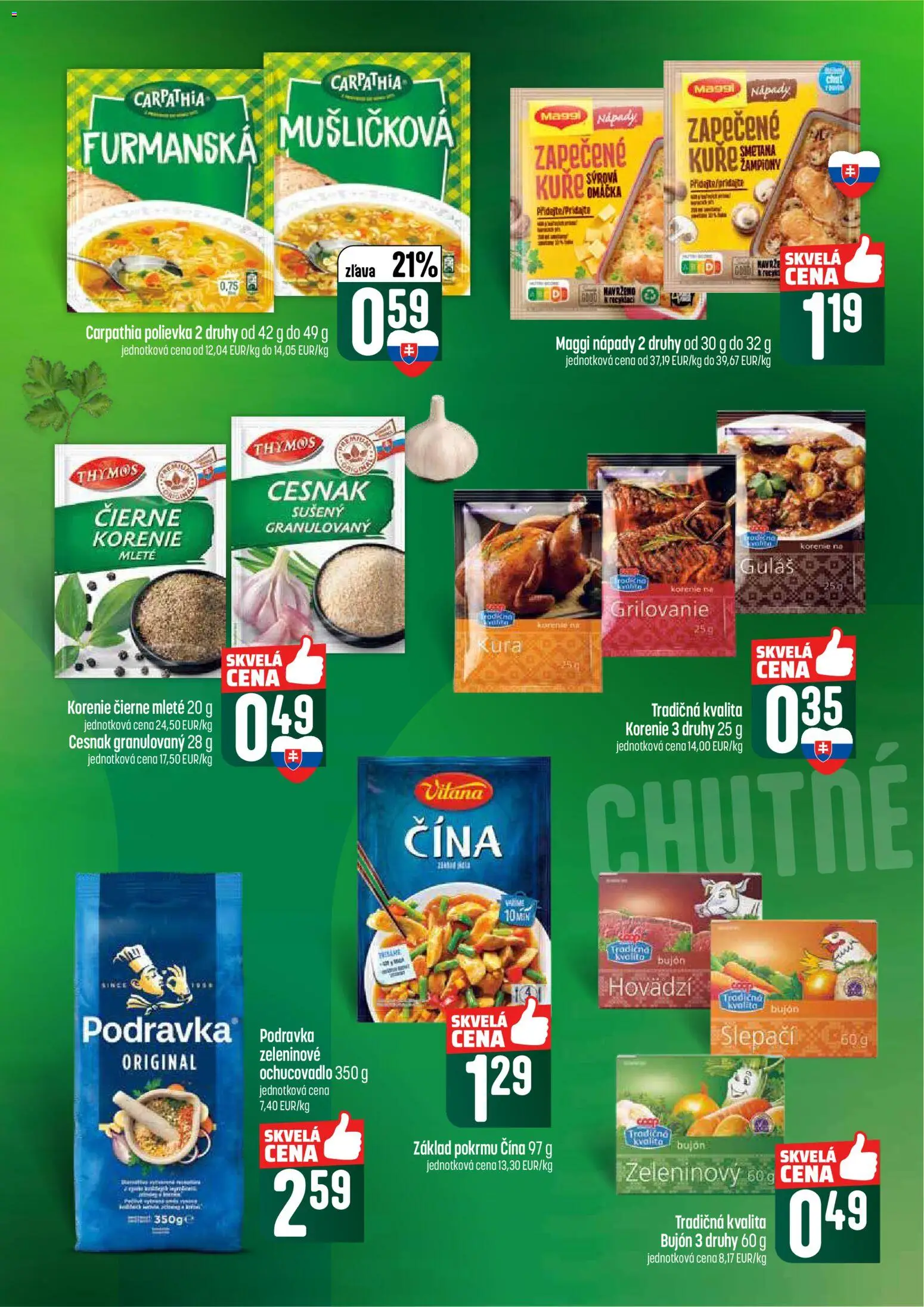 Nové COOP Jednota akcie – leták je platný od 26.02.2026 | Strana: 37 | Produkty: Bujón, Cesnak, Korenie