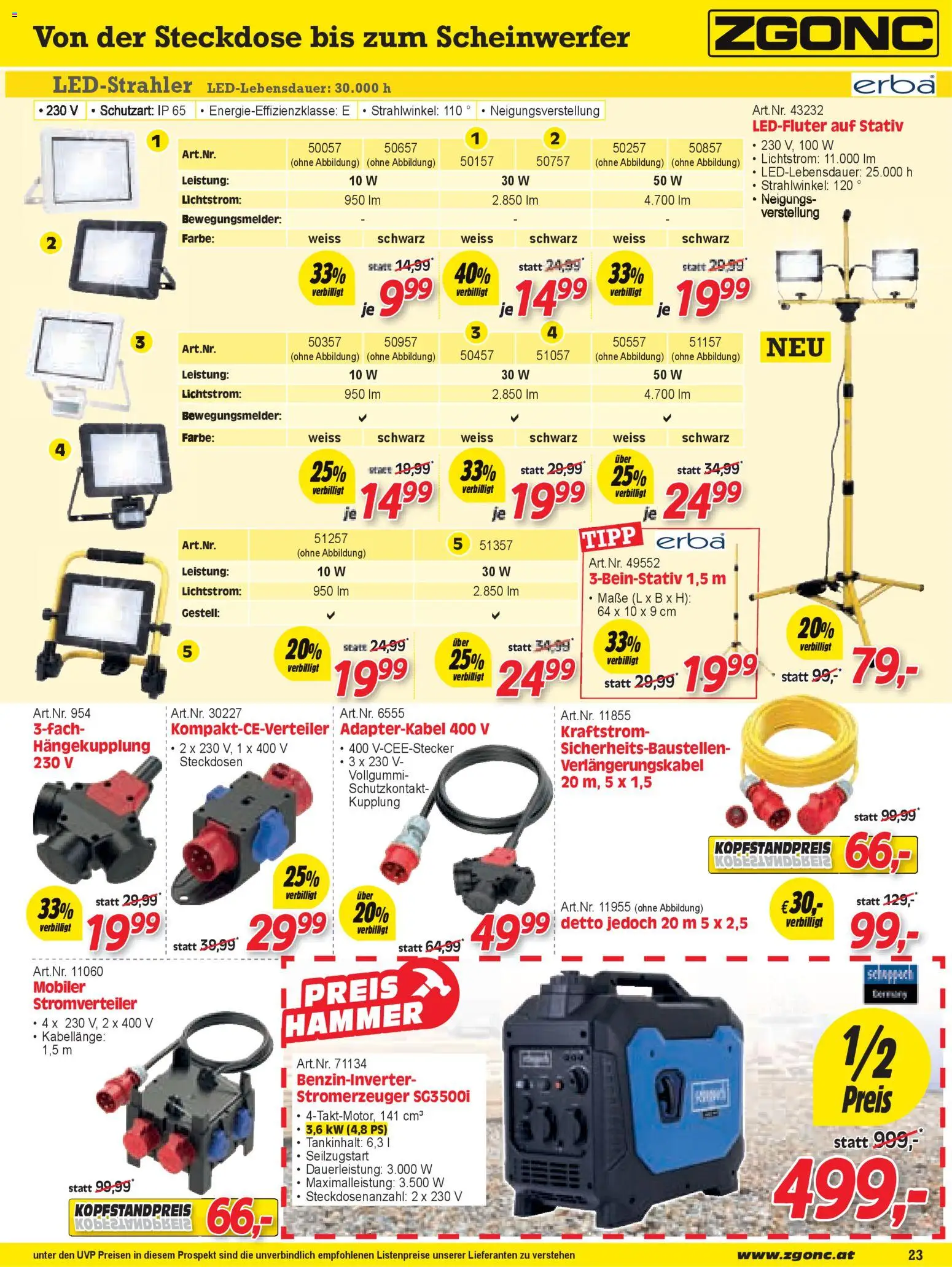 Zgonc Flugblatt Jänner II 2026 gültig ab 15.01.2026 | Seite: 23 | Produkte: Steckdose
