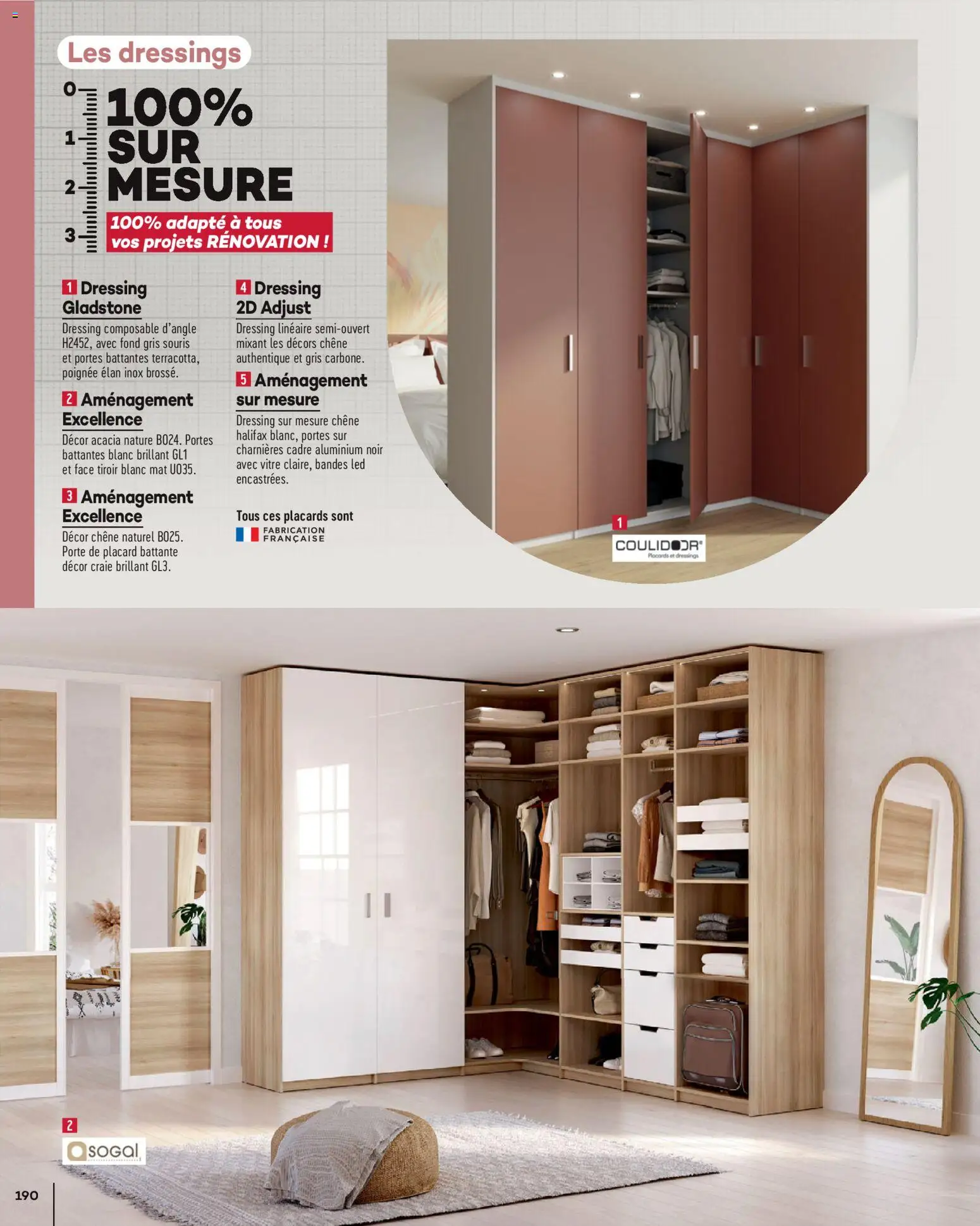 {H1} | Page: 190 | Produits: Souris, Portes, Dressing, Cadre