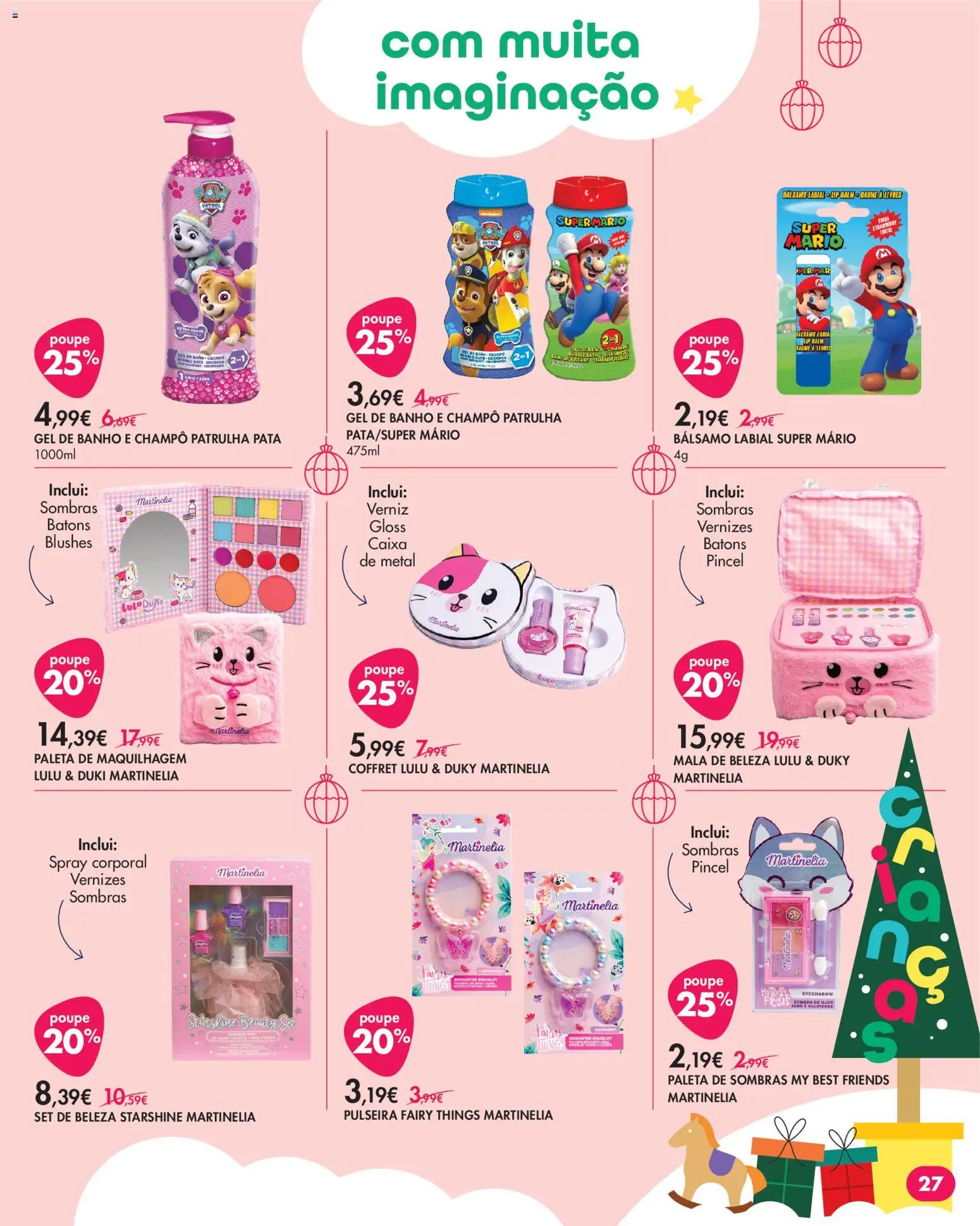 Pingo Doce Bem Estar Natal Lojas │ válido de 18.11.2025 | Página: 27 | Produtos: Pulseira, Gel de banho, Sombras, Banho
