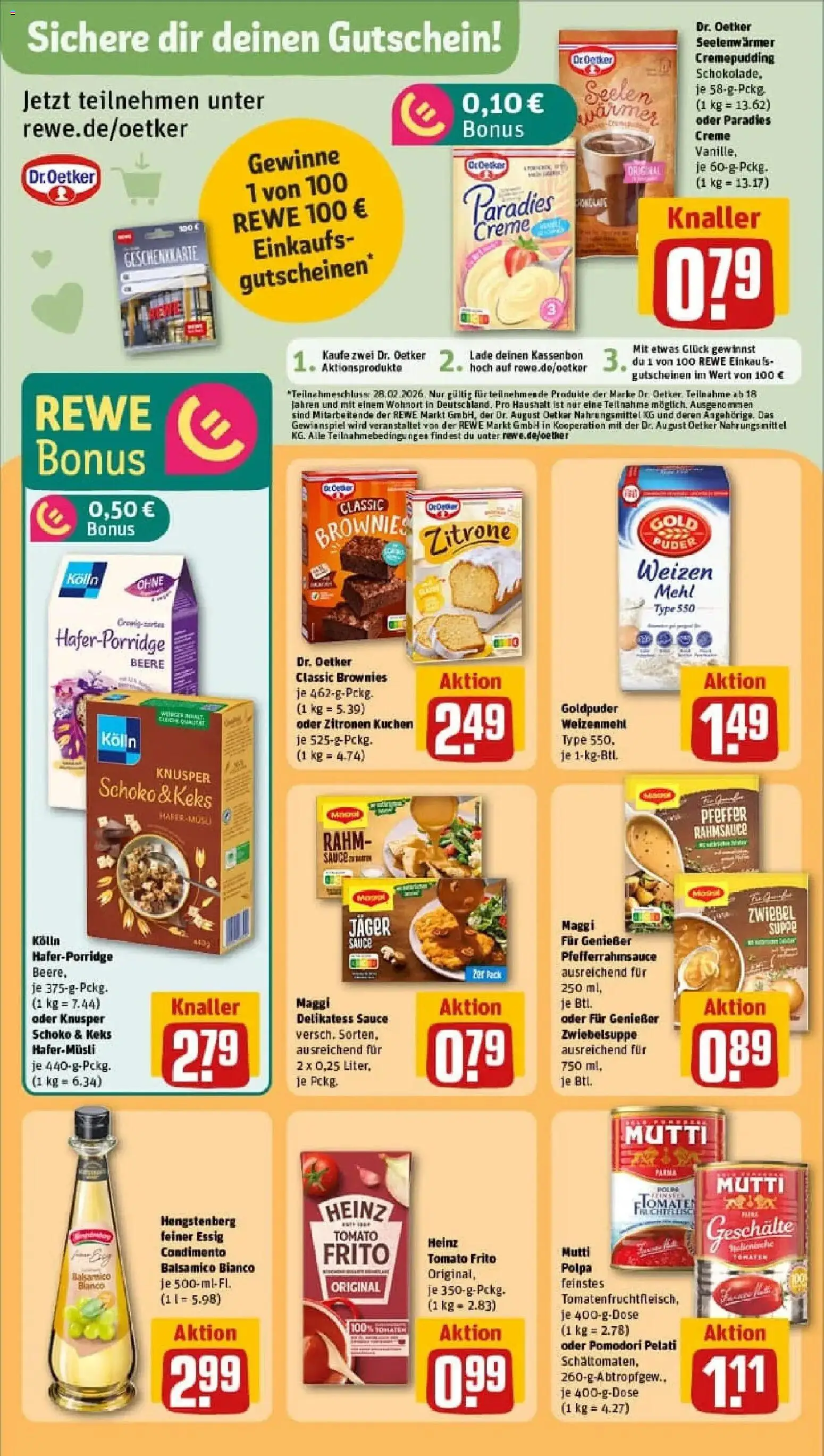 Rewe prospekt Blaustein	 – gültig ab 02.02.2026 | Seite: 20 | Produkte: Essig, Weizenmehl, Pudding, Pfeffer