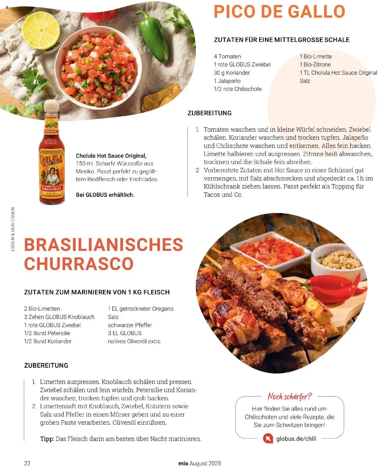 Globus - mio August 2025 - gültig ab dem 01.08.2025 | Seite: 22 | Produkte: Olivenol, Knoblauch, Rindfleisch, Fleisch