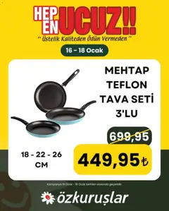 16.01.2026 tarihinden itibaren geçerli olan Özkuruşlar kataloğu önizlemesi