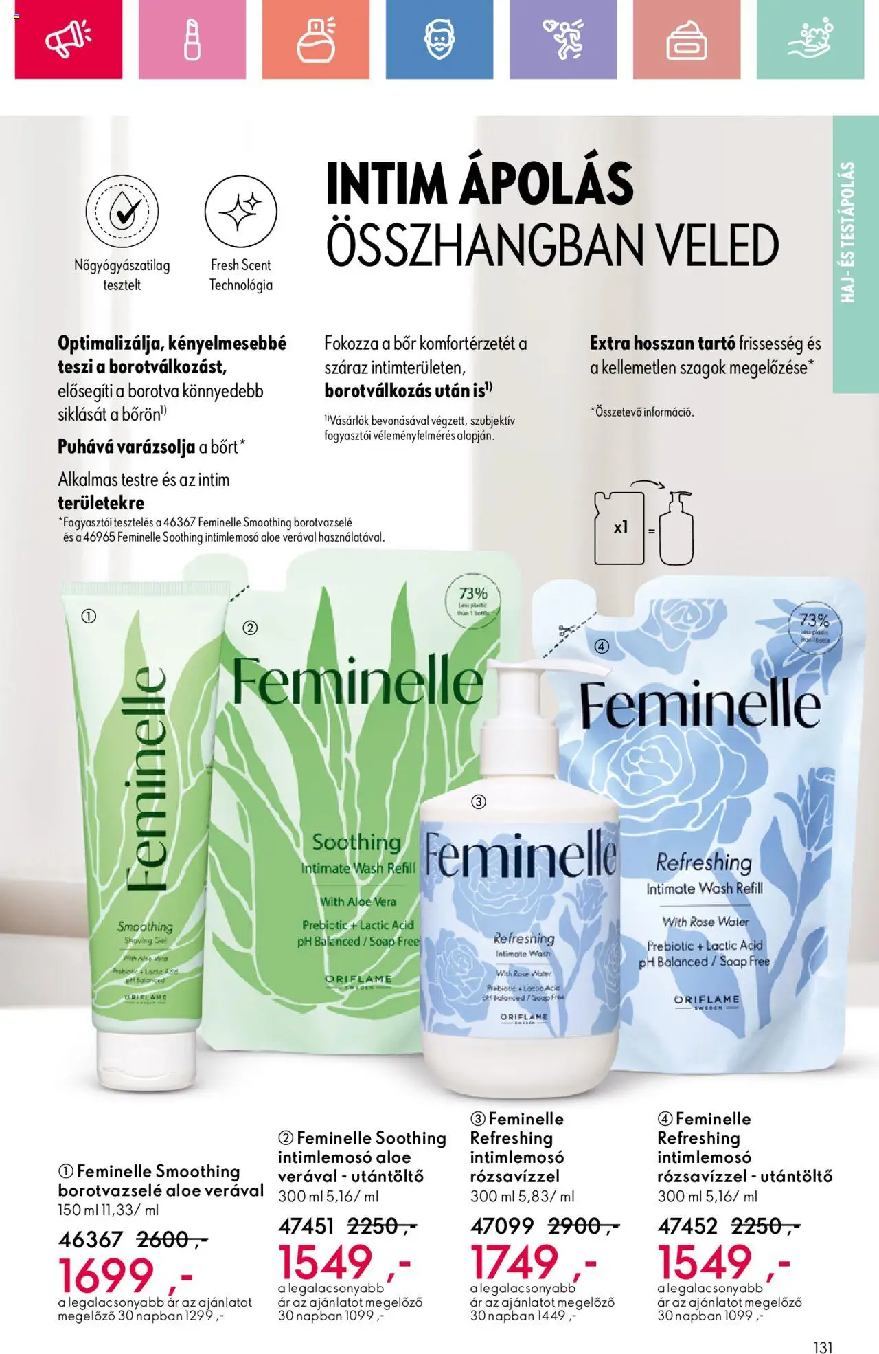 Oriflame akciós ujság - amely érvényes a következő dátumtól: 17.08.2025 | Oldal: 131 | Termékek: Borotva, Aloe vera, Bor