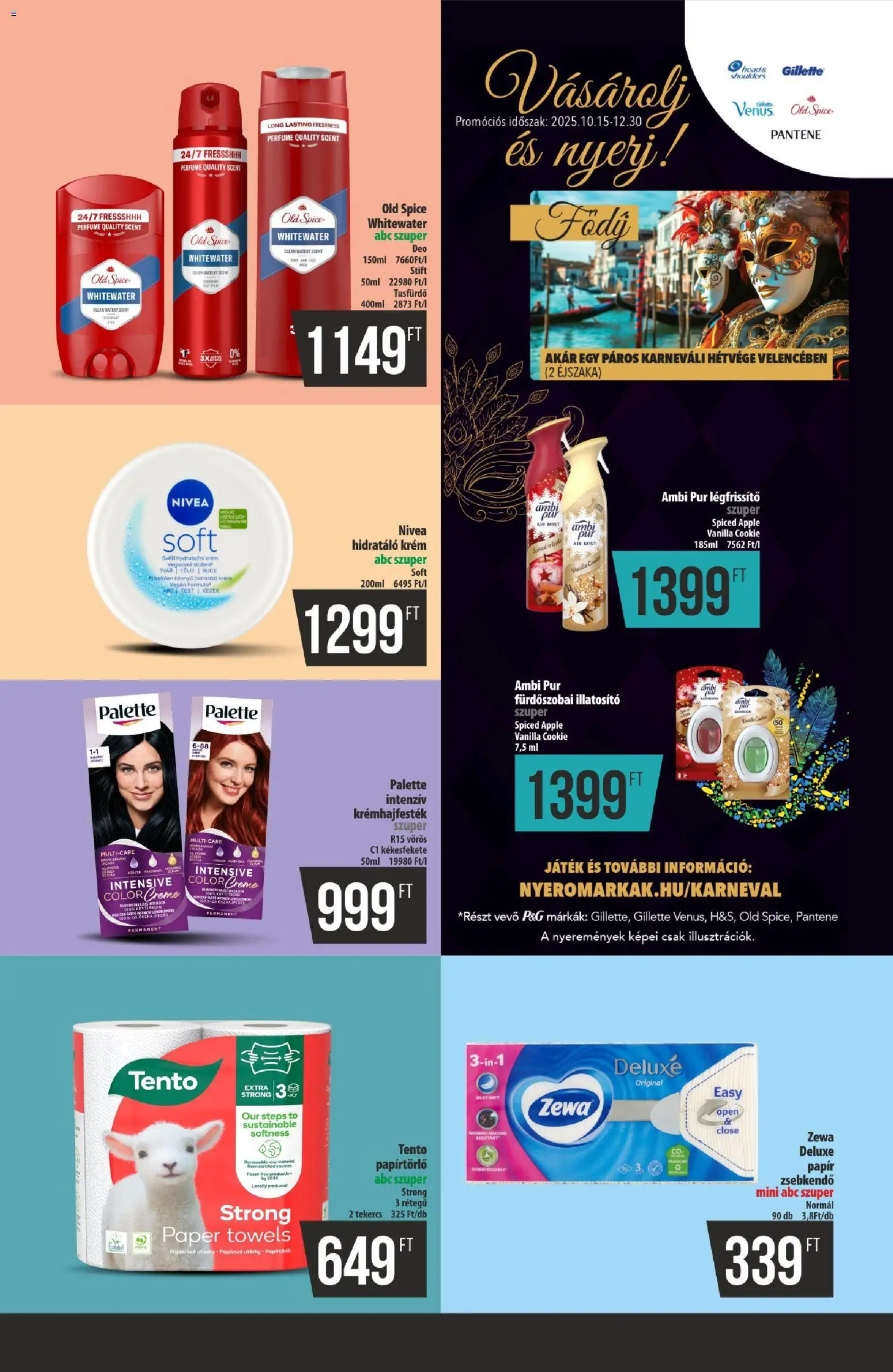 COOP akciós ujság - amely érvényes a következő dátumtól: 13.11.2025 | Oldal: 15 | Termékek: Old spice, Játék, Papírtörlő, Tusfürdő