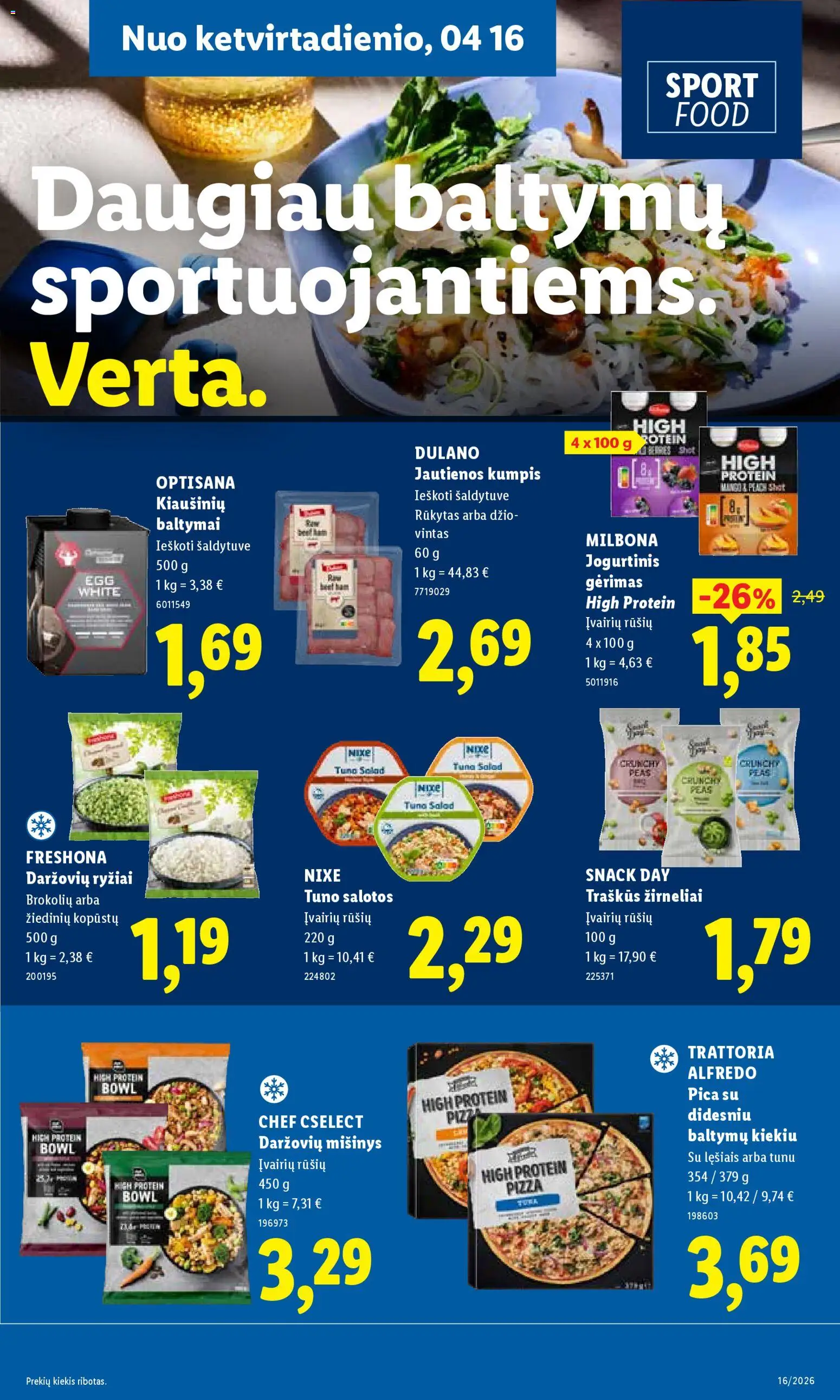 LIDL akcijos nuo 13.04.2026 | Puslapis: 23 | Prekių: Salotos, Jautienos, Pica, Ryžiai