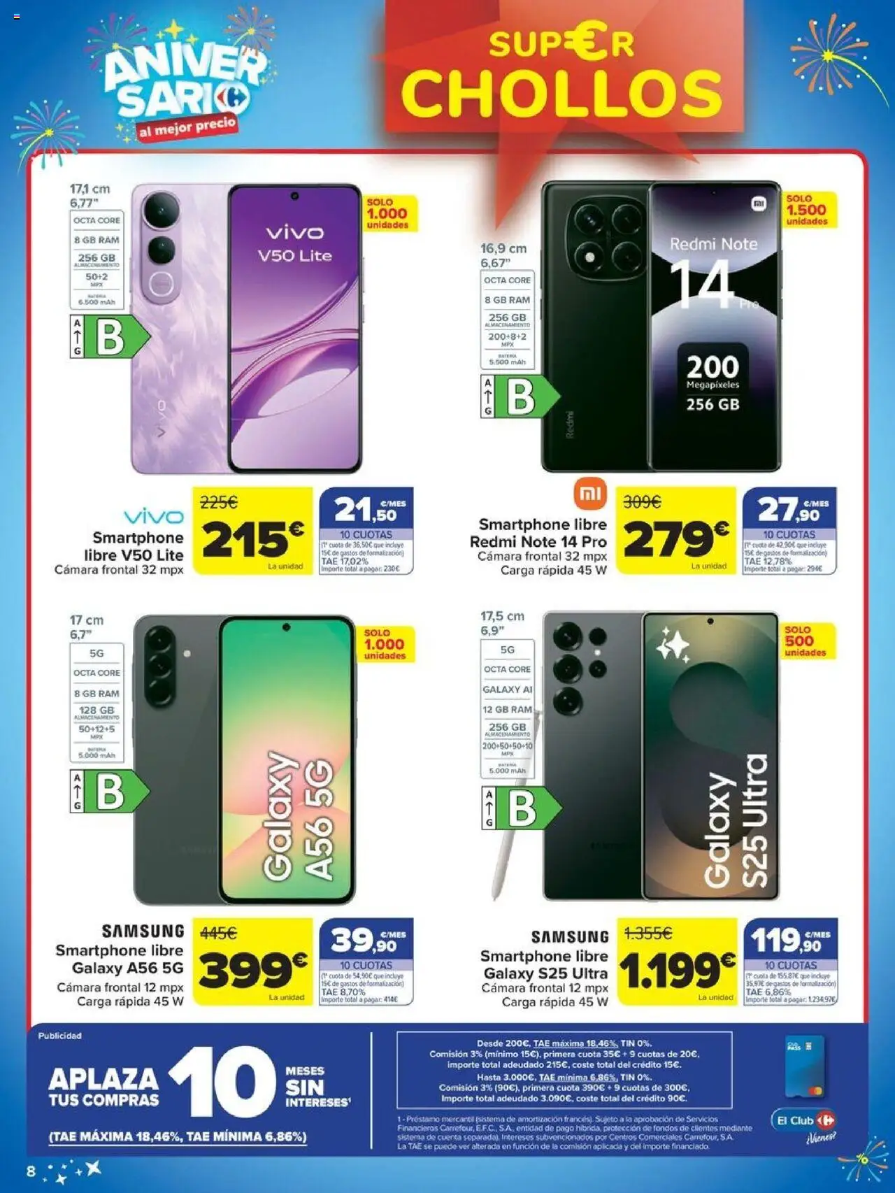 Carrefour - Chollos │ válido desde el 19.09.2025 | Página: 8 | Productos: Smartphone, Cámara