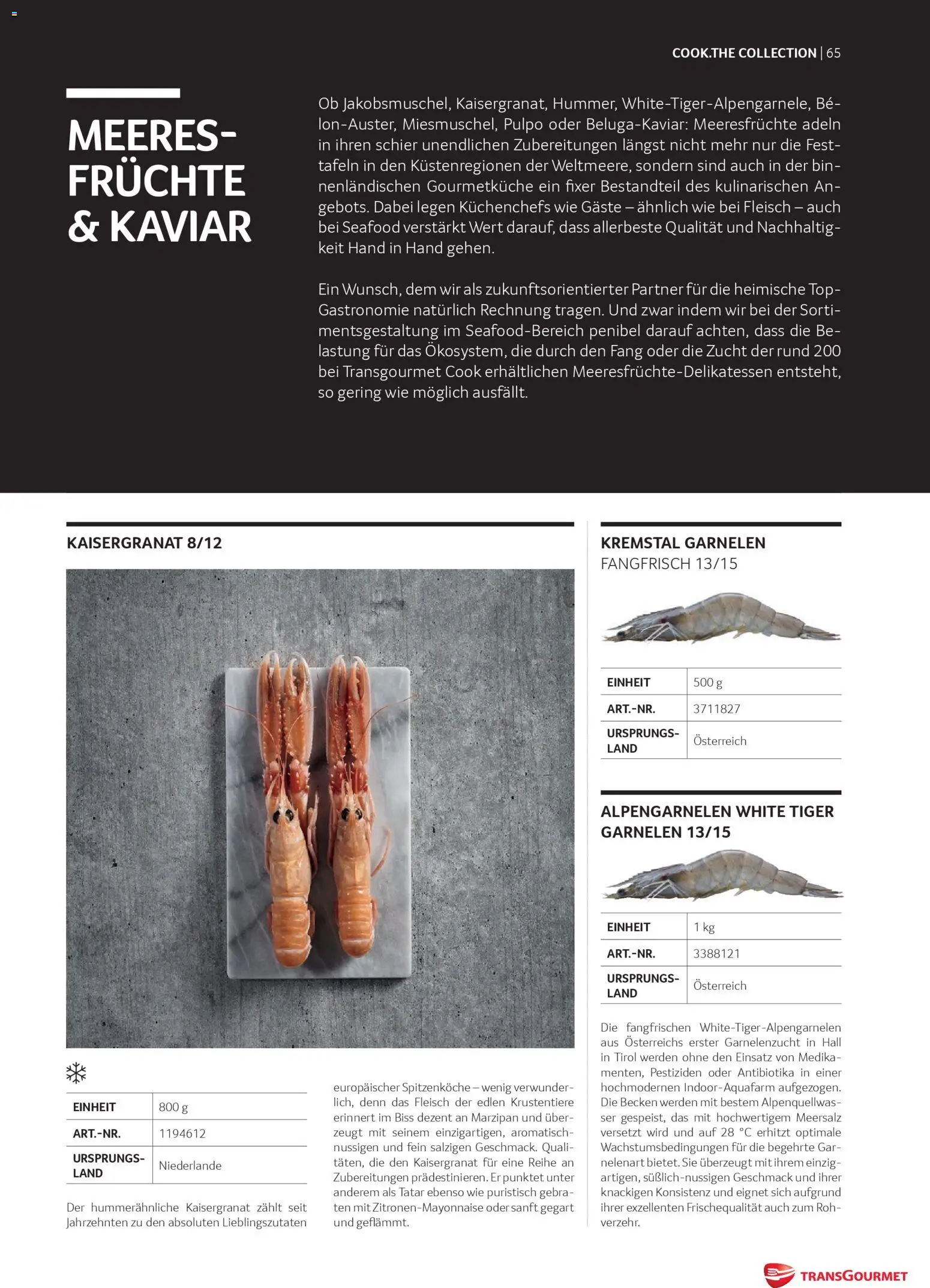 Transgourmet Cook Look-Book gültig ab 08.04.2026 | Seite: 65 | Produkte: Meeresfrüchte
