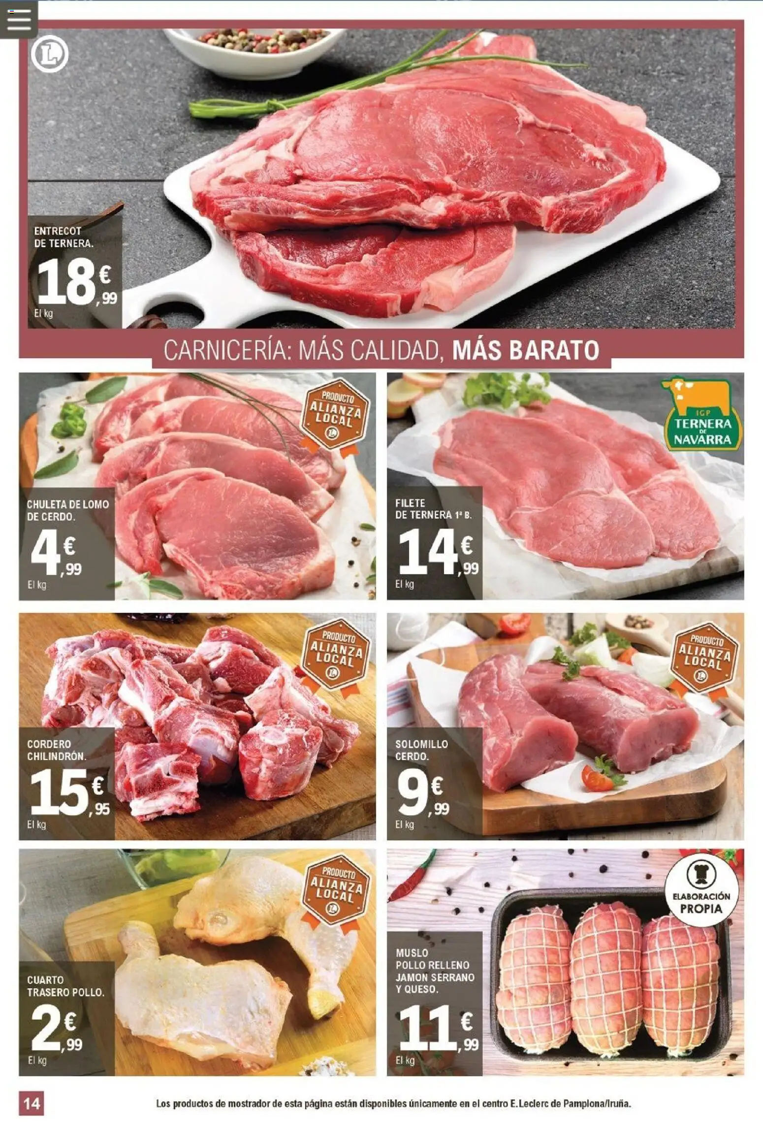 E.Leclerc folleto │ válido desde el 21.01.2026 | Página: 14 | Productos: Jamón serrano, Jamón, Φίλτρο καφέ, Filete