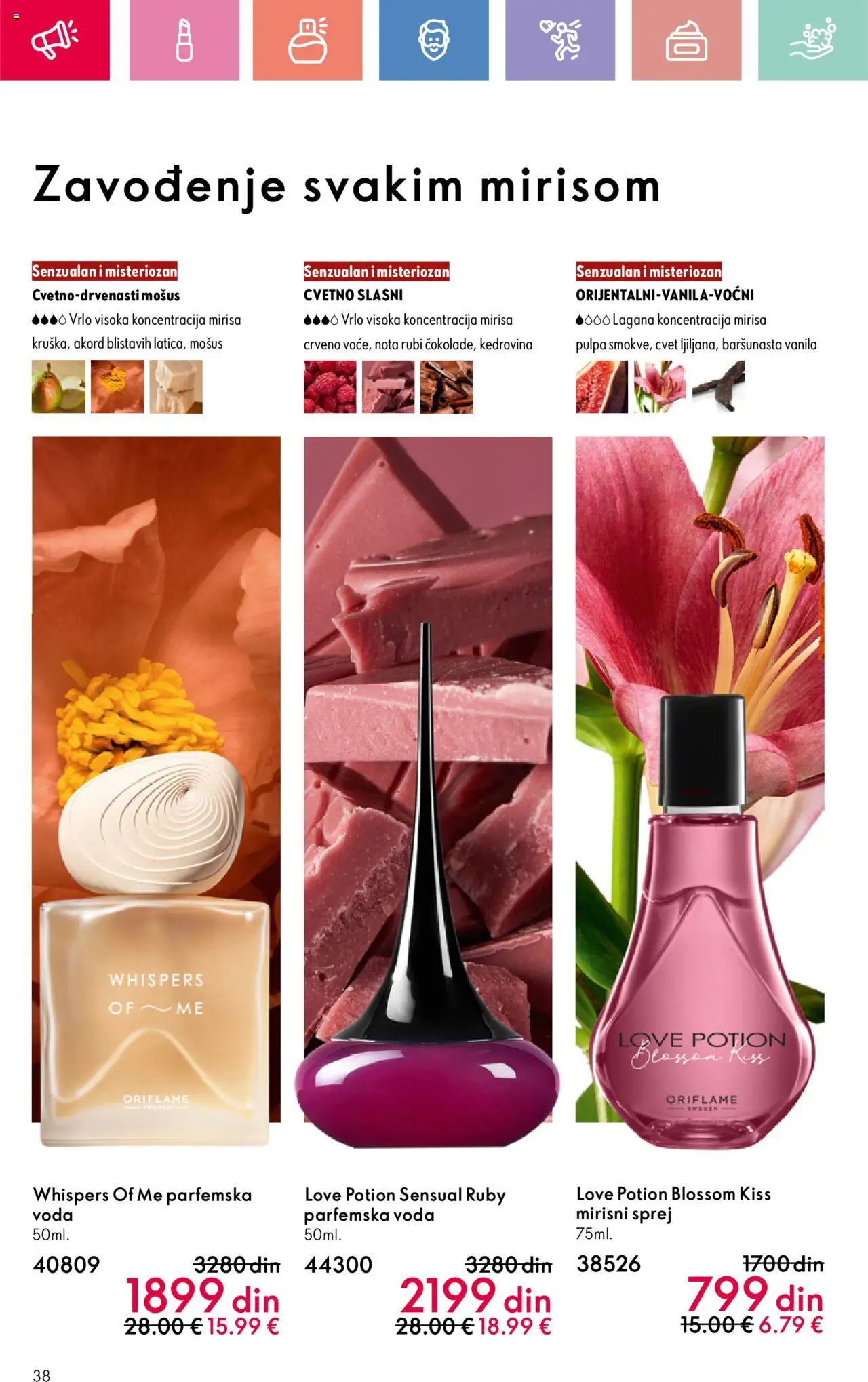 Oriflame katalog - važi od 24.08.2025 | Strana: 38 | Proizvode: Voda