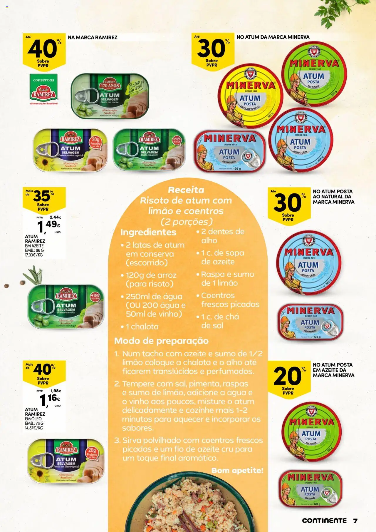 Continente - Conservas e Companhia: Como é bom ter qualidade sempre à mão │ válido de 12.08.2025 | Página: 7 | Produtos: Azeite, Sal, Óleo, Arroz