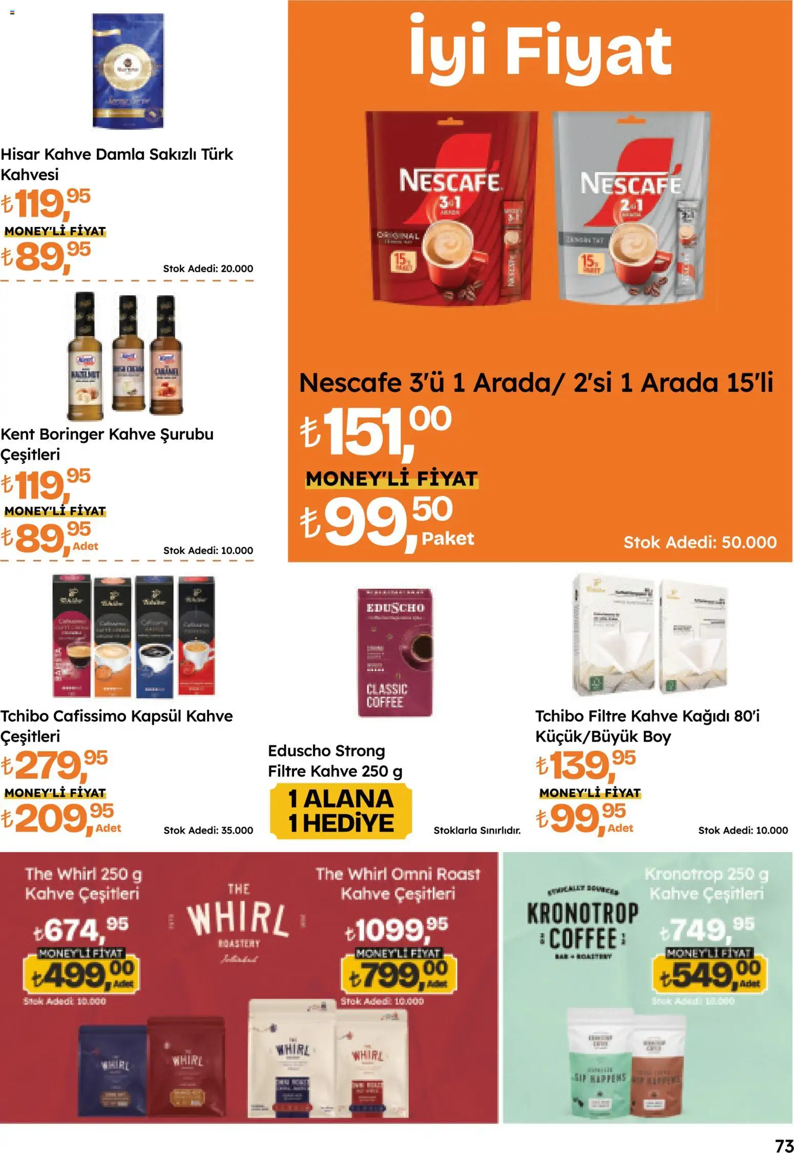 Migros Katalog - Migroskop - 16.04.2026 tarihinden itibaren geçerlidir | Sayfa: 73 | Ürünler: Kahve