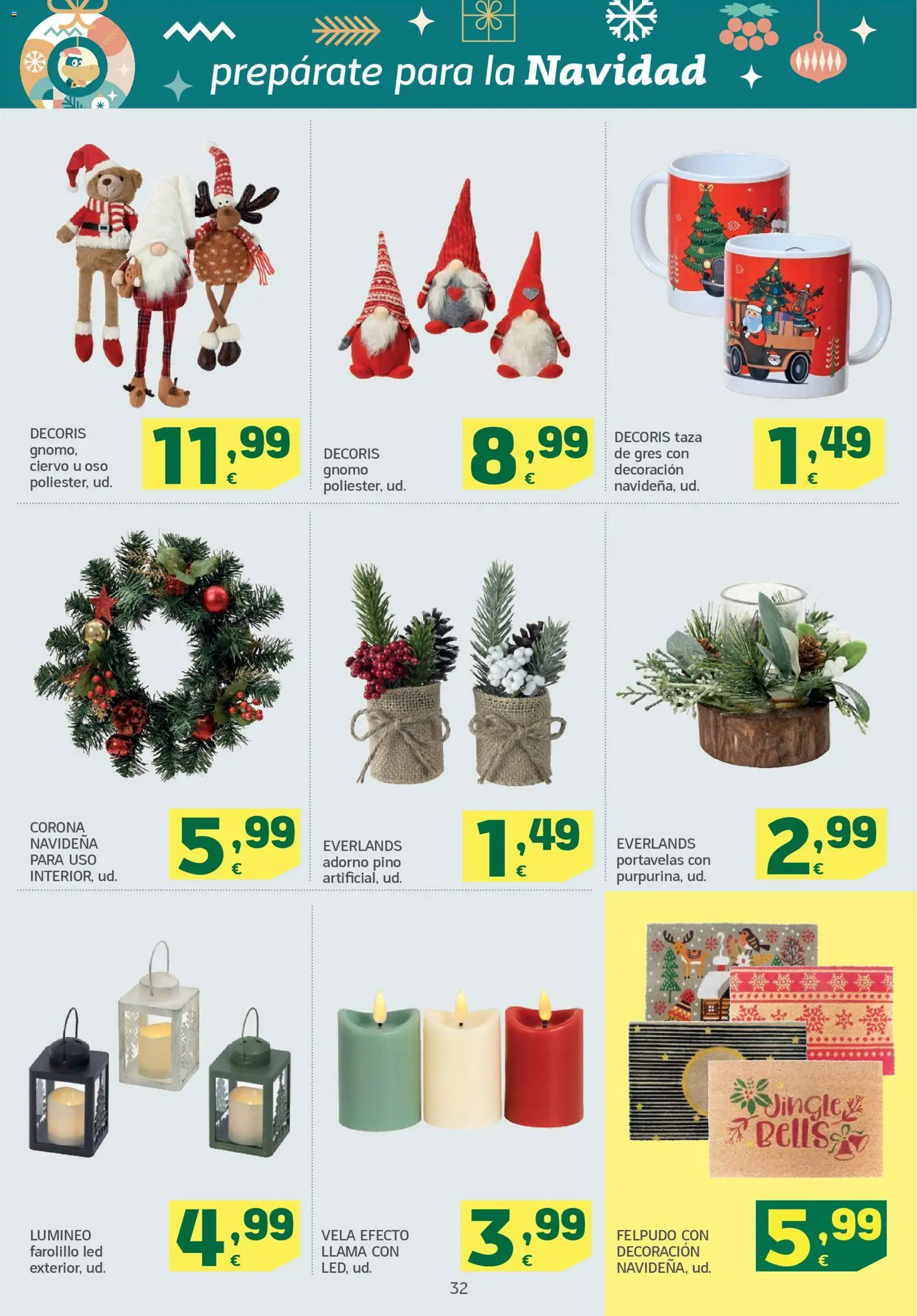 HiperDino folleto │ válido desde el 11.11.2025 | Página: 32 | Productos: Vela, Felpudo