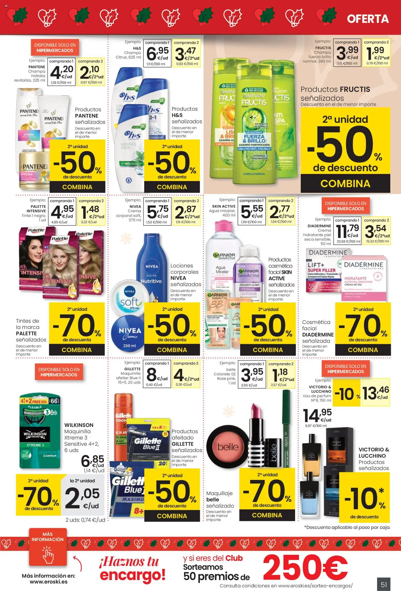 Eroski - Ofertón Navidad  │ válido desde el 27.11.2025 | Página: 51 | Productos: Tinte, Colorete, Crema de día, Body