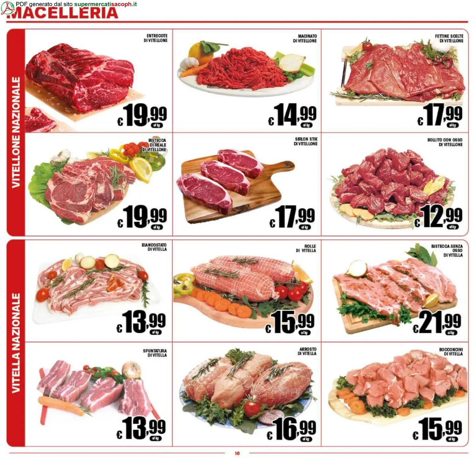 Volantino Sacoph del 29.04.2026 | Pagina: 10 | Prodotti: Arrosto, Macinato