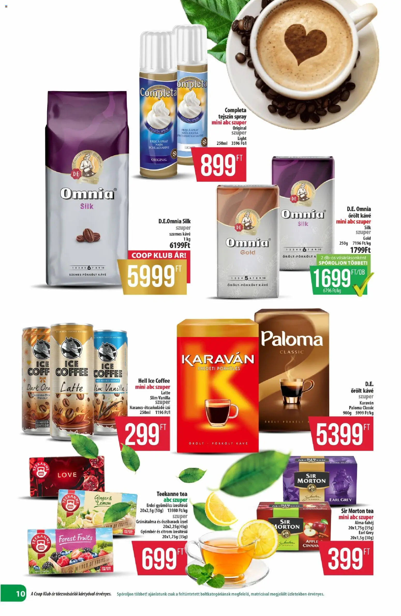 COOP akciós ujság - amely érvényes a következő dátumtól: 20.11.2025 | Oldal: 10 | Termékek: Gyümölcs, Kávé, Szemes kávé, Óra